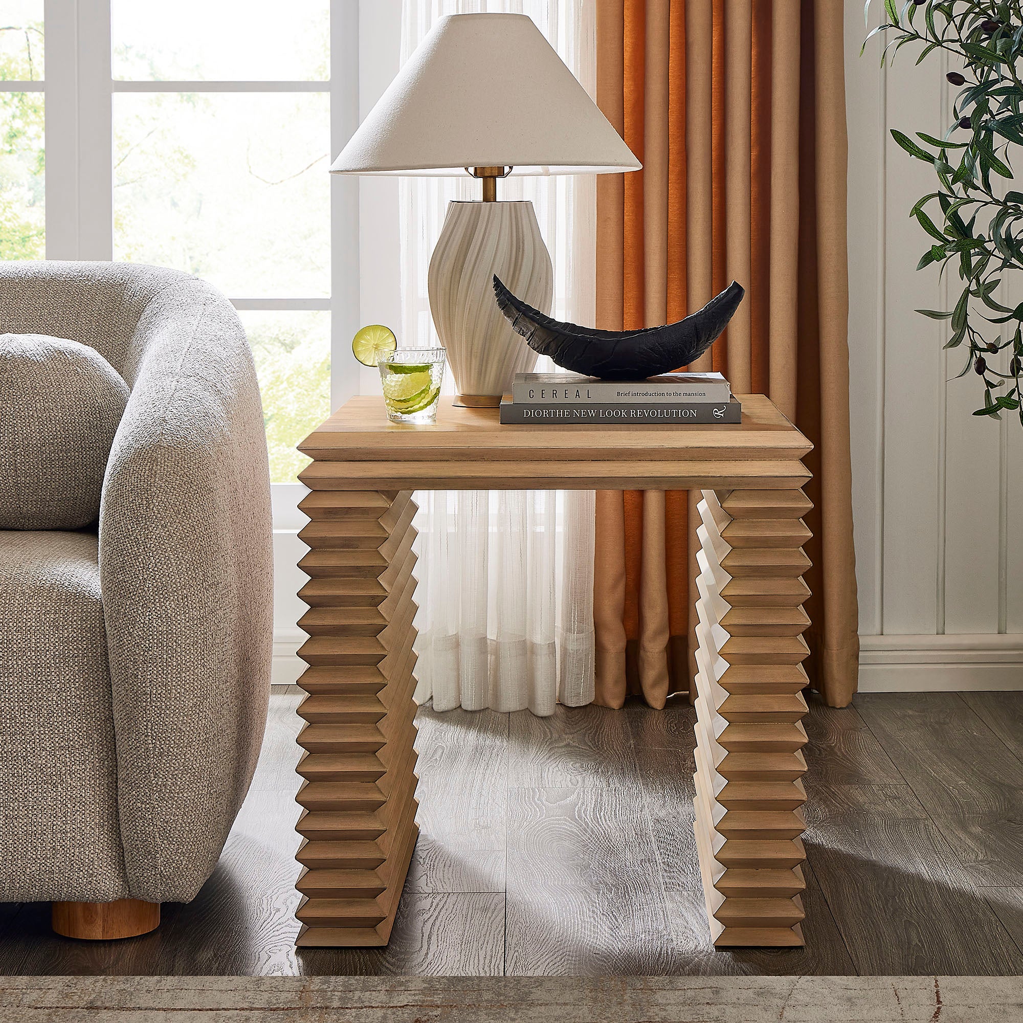 Modway Canto Square 24" Stacked Design End Table