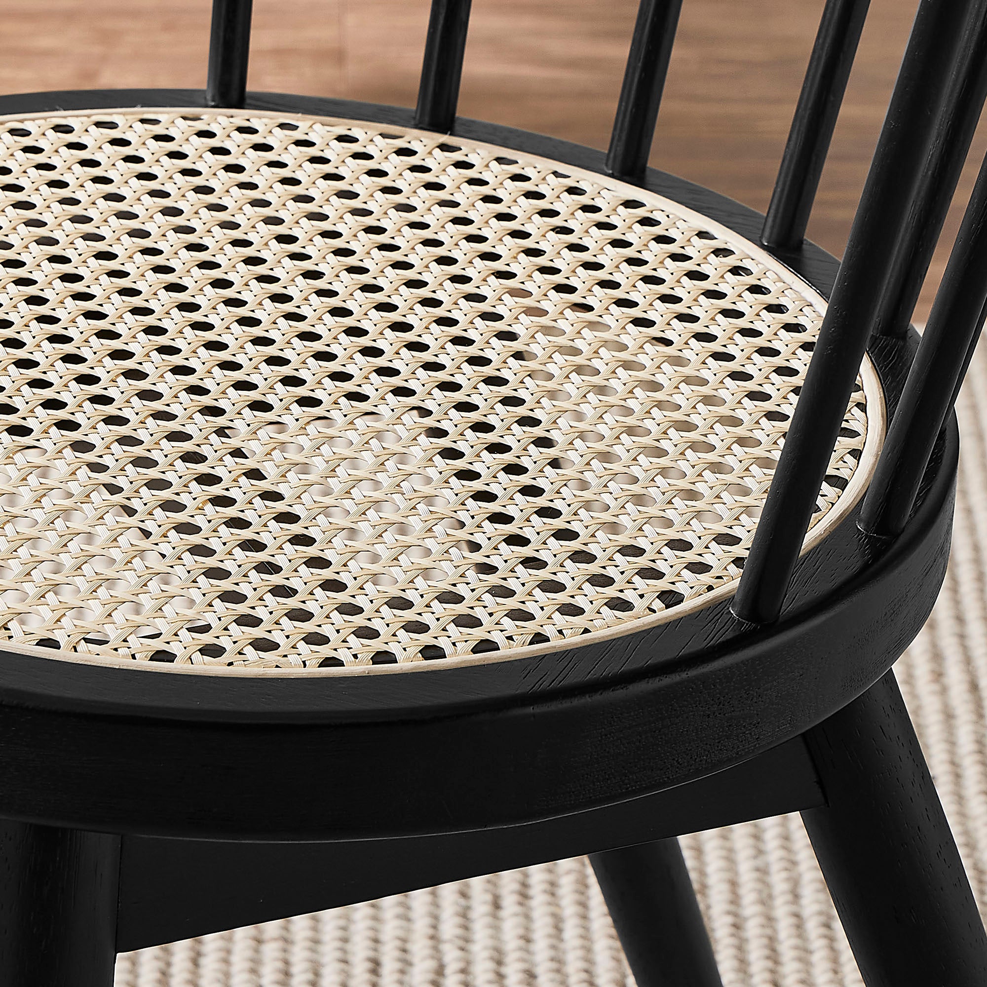 Modway Lykke Curved Spindle Back Dining Chairs Set of 2