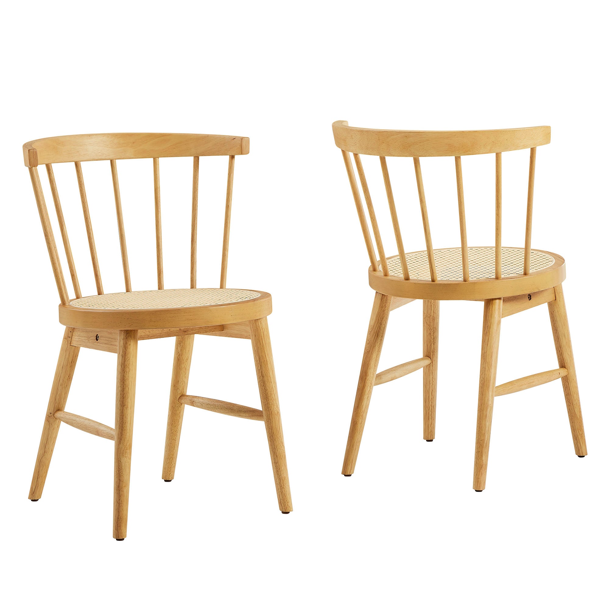 Modway Lykke Curved Spindle Back Dining Chairs Set of 2