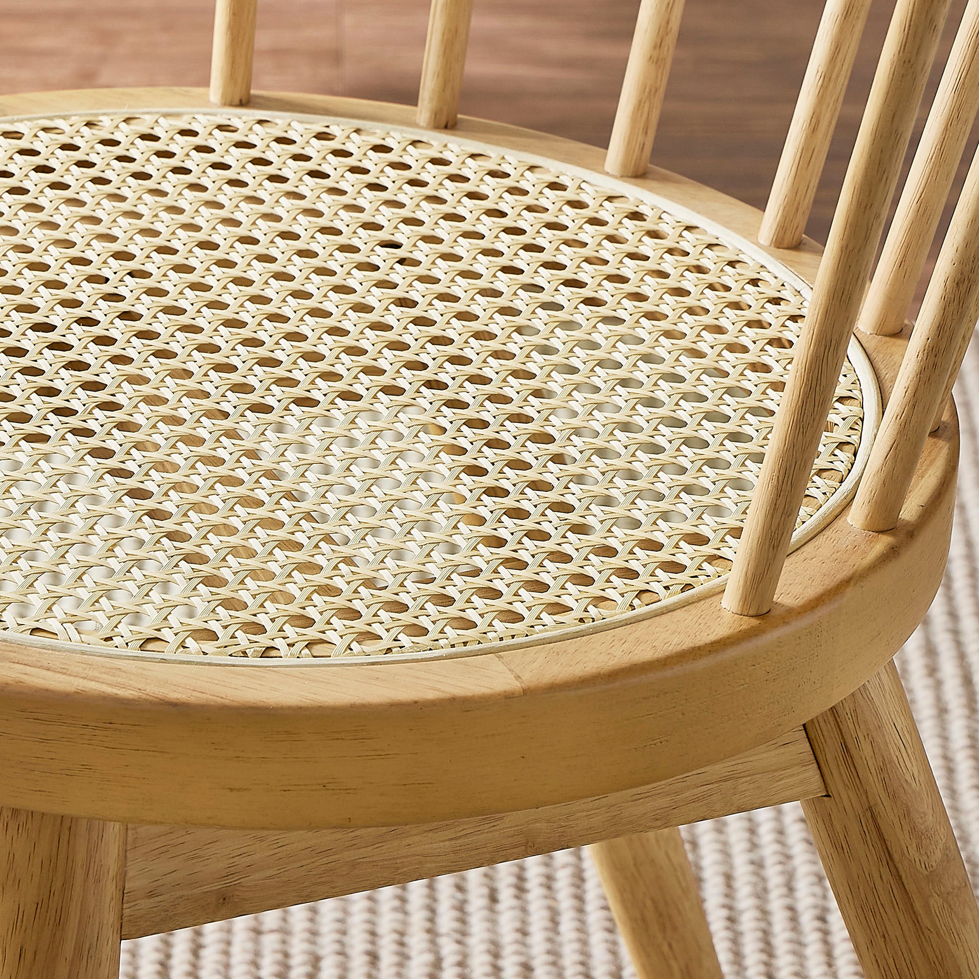 Modway Lykke Curved Spindle Back Dining Chairs Set of 2