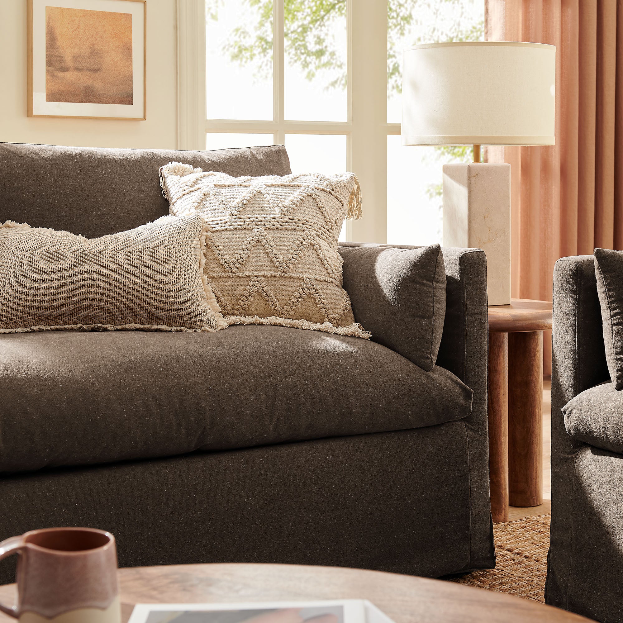 Modway EEI-7356 Wellfleet Slipcovered Linen-Blend Loveseat