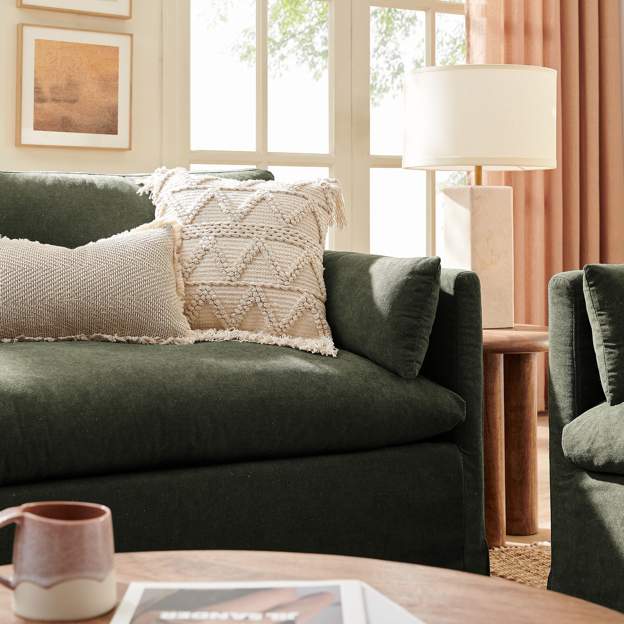 Modway EEI-7356 Wellfleet Slipcovered Linen-Blend Loveseat