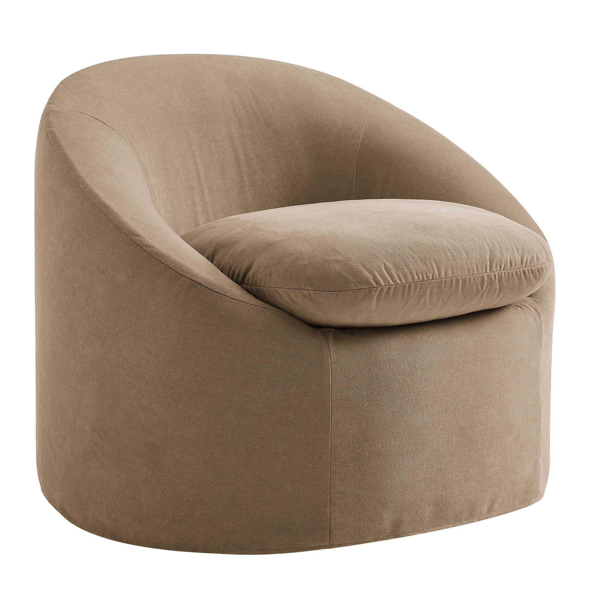 Modway EEI-7358 Sadie Slipcovered Linen-Blend Round Accent Chair