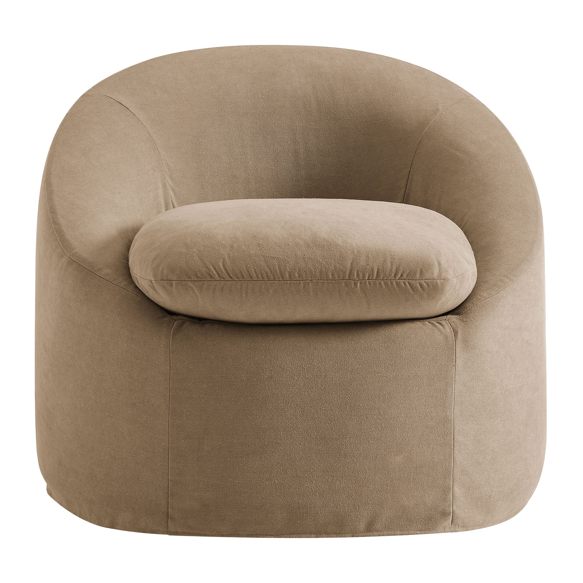 Modway EEI-7358 Sadie Slipcovered Linen-Blend Round Accent Chair