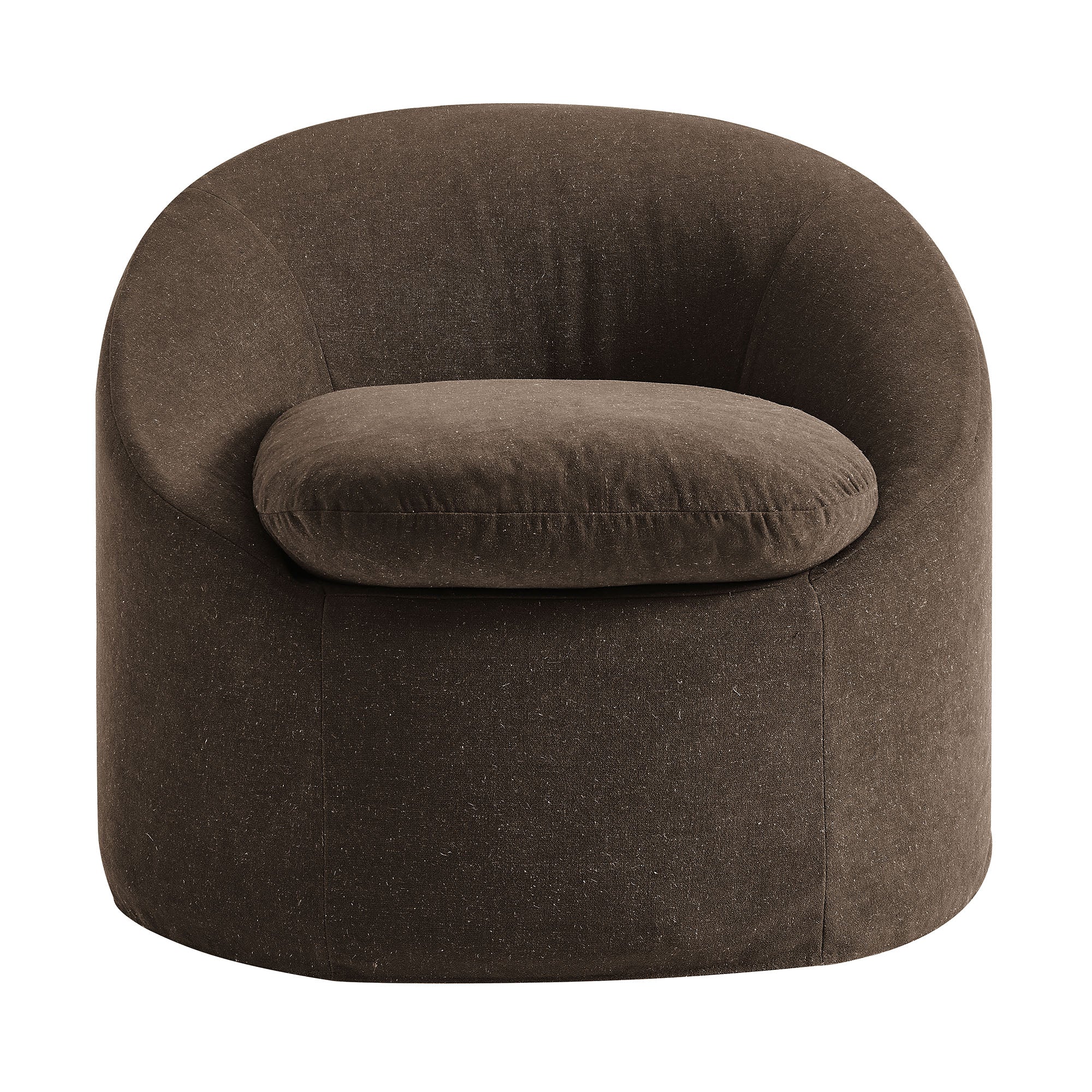 Modway EEI-7358 Sadie Slipcovered Linen-Blend Round Accent Chair
