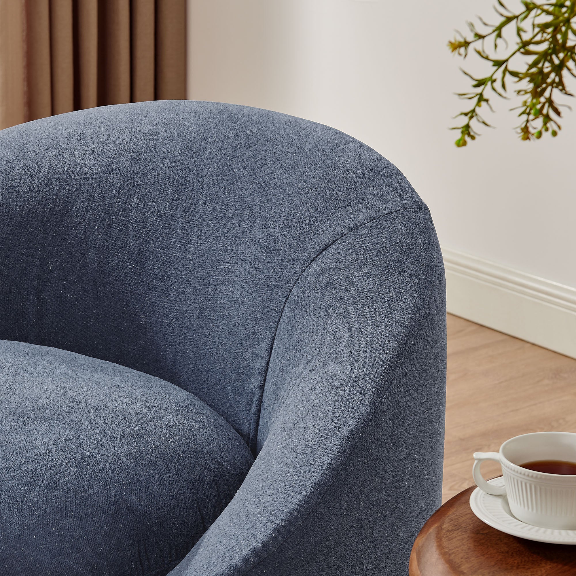 Modway EEI-7358 Sadie Slipcovered Linen-Blend Round Accent Chair