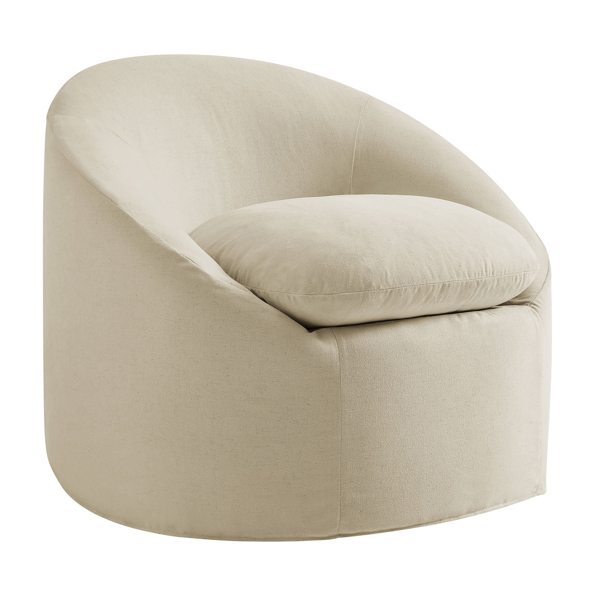 Modway EEI-7358 Sadie Slipcovered Linen-Blend Round Accent Chair