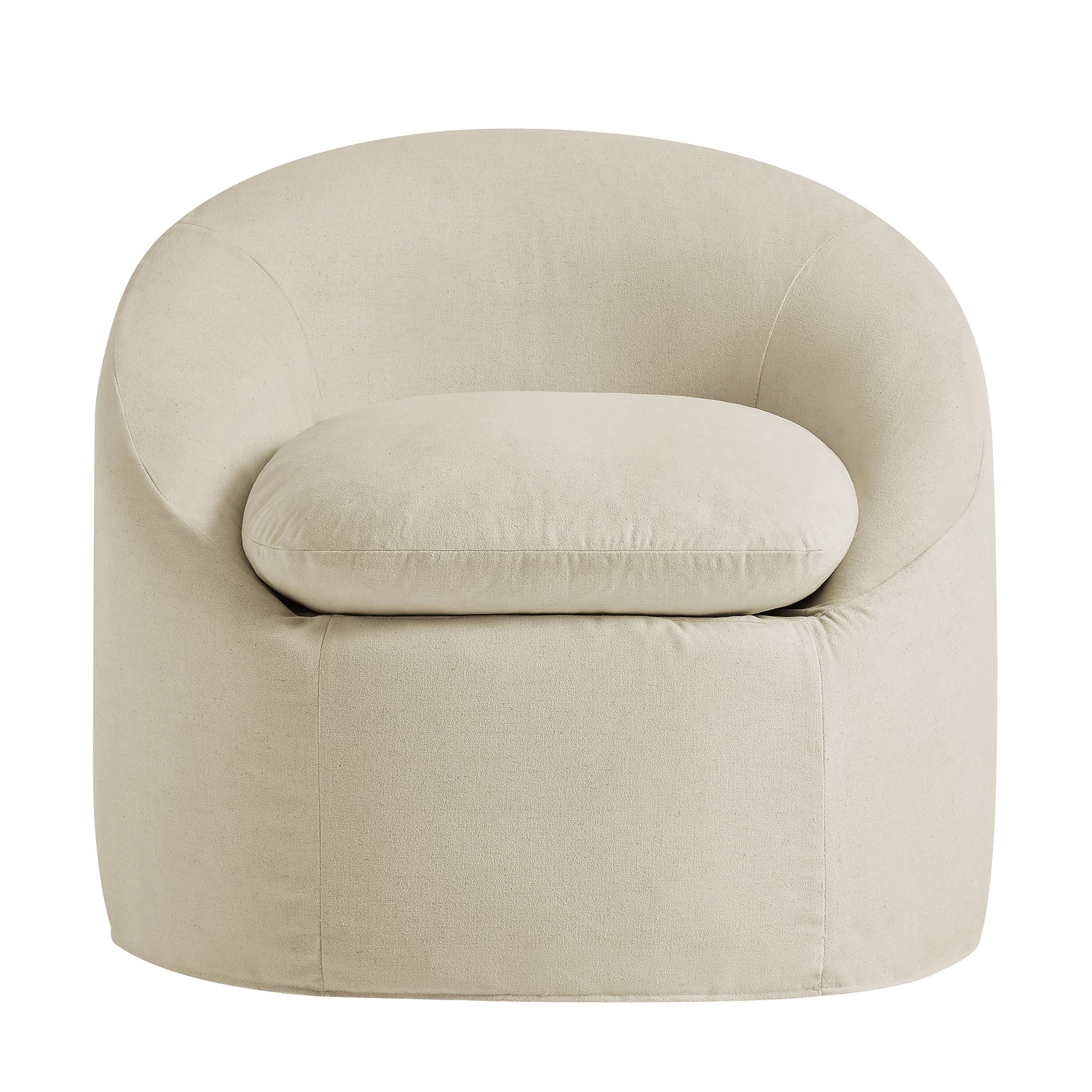 Modway EEI-7358 Sadie Slipcovered Linen-Blend Round Accent Chair