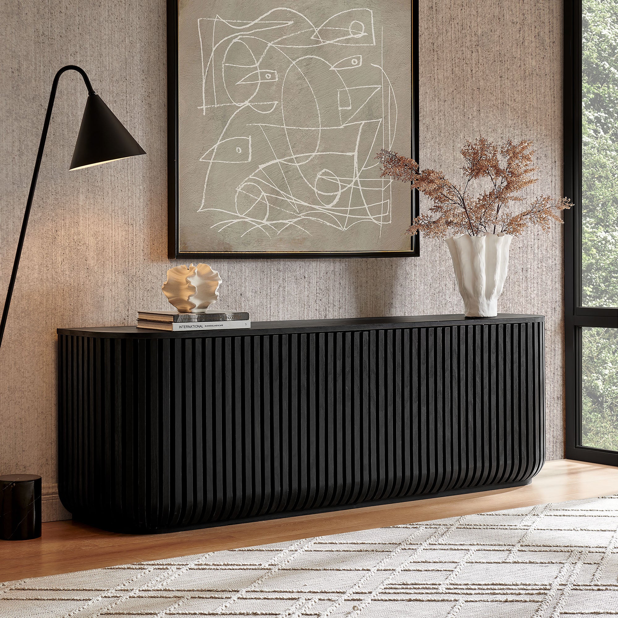 Modway Fortitude 75" Curved Sideboard Storage Cabinet EEI-7359