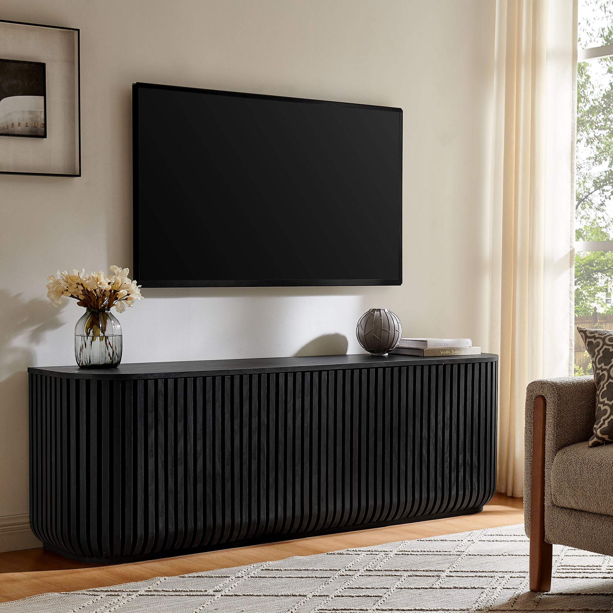 Modway Fortitude 75" Curved Sideboard Storage Cabinet EEI-7359