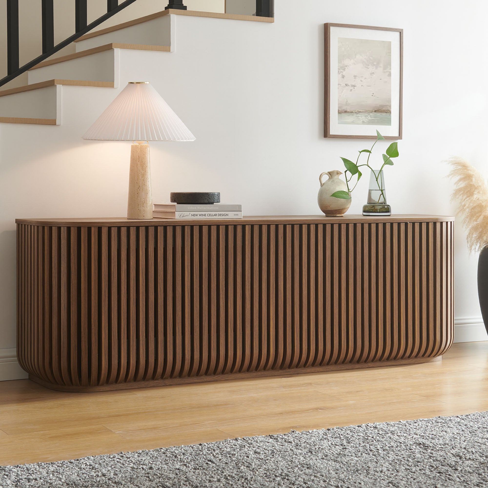 Modway Fortitude 75" Curved Sideboard Storage Cabinet