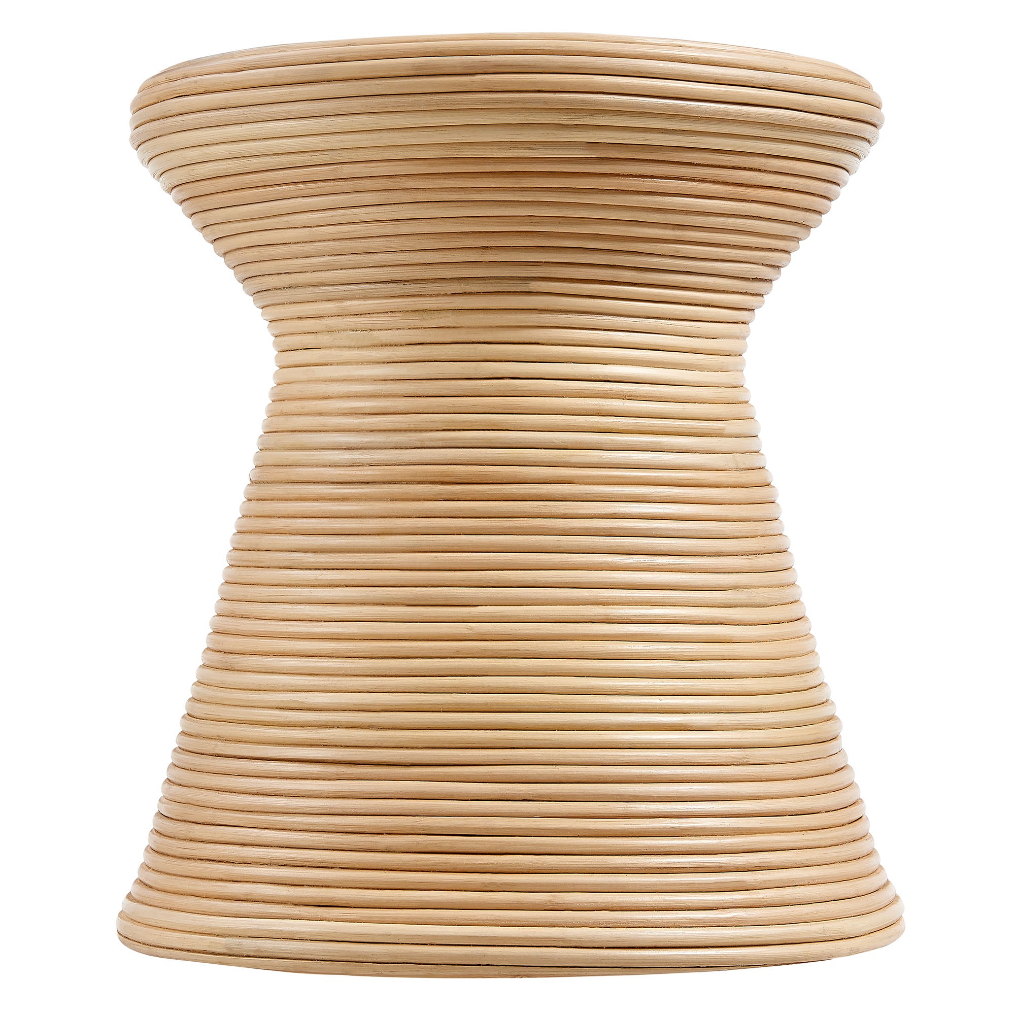 Modway Tavi Hourglass Natural Rattan Round Side Table