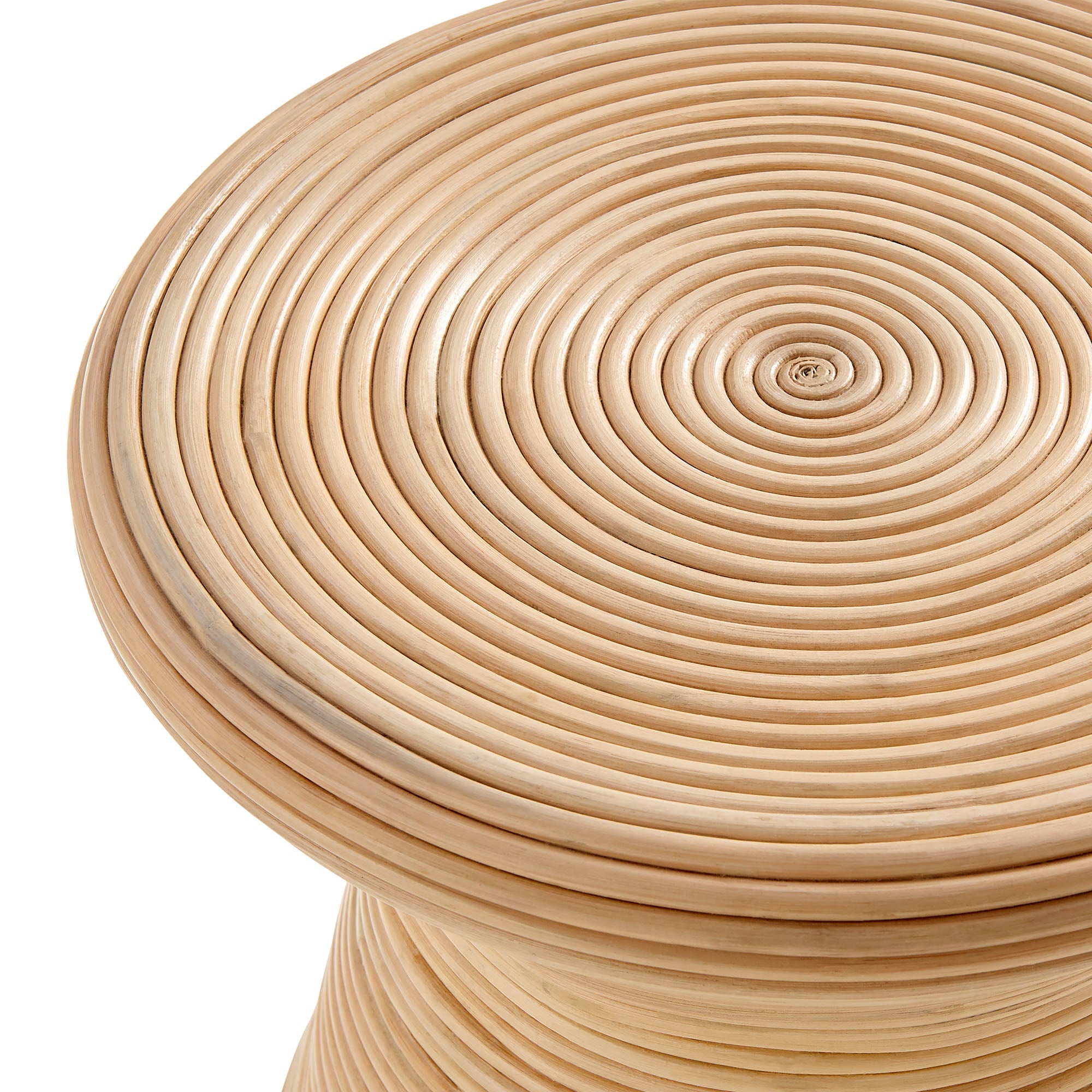 Modway Tavi Hourglass Natural Rattan Round Side Table