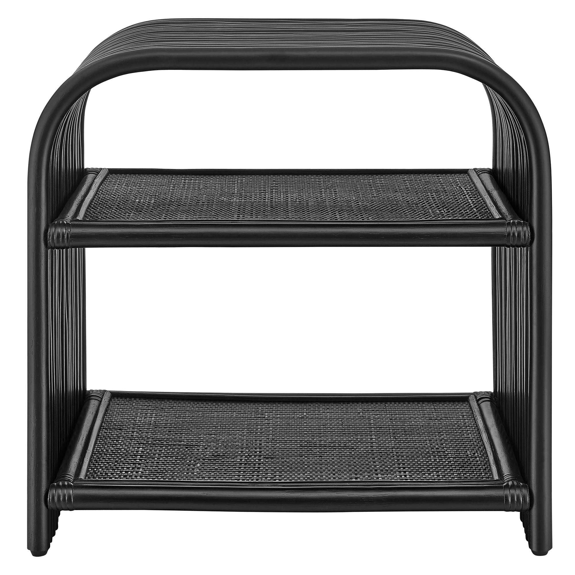 Modway Eve Curved Natural Rattan Side Table