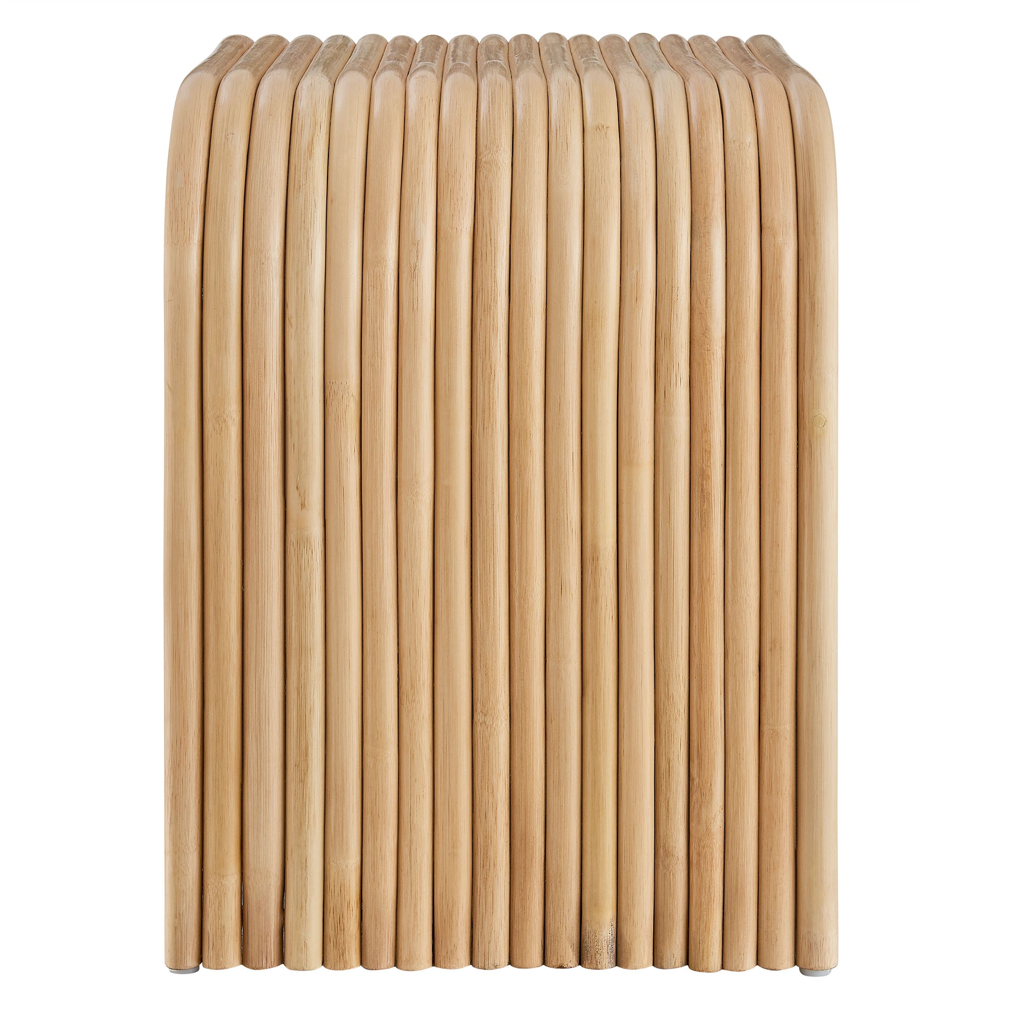 Modway Eve Curved Natural Rattan Side Table