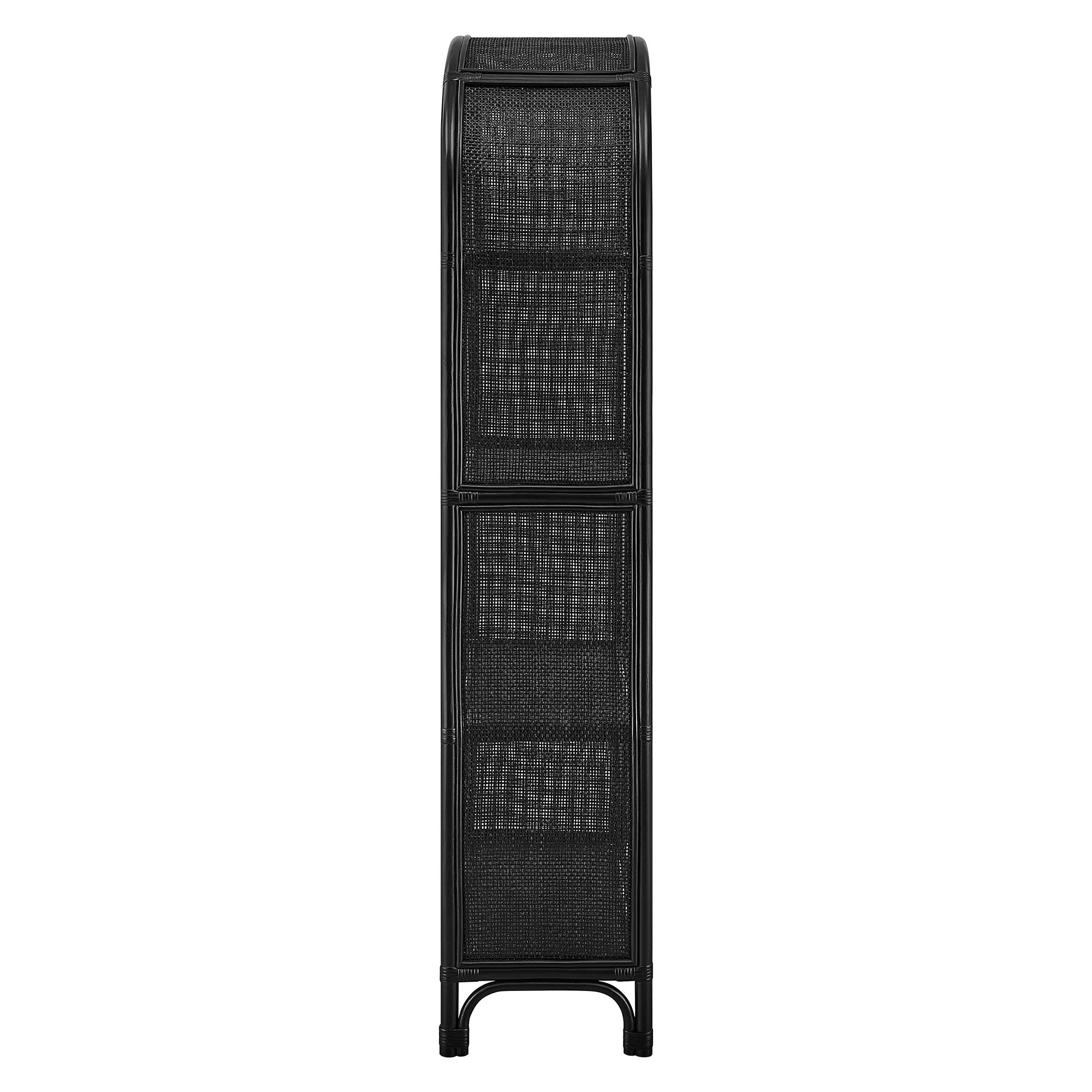 Modway Celeste 67 Inch Tall Arched Natural Rattan Bookshelf
