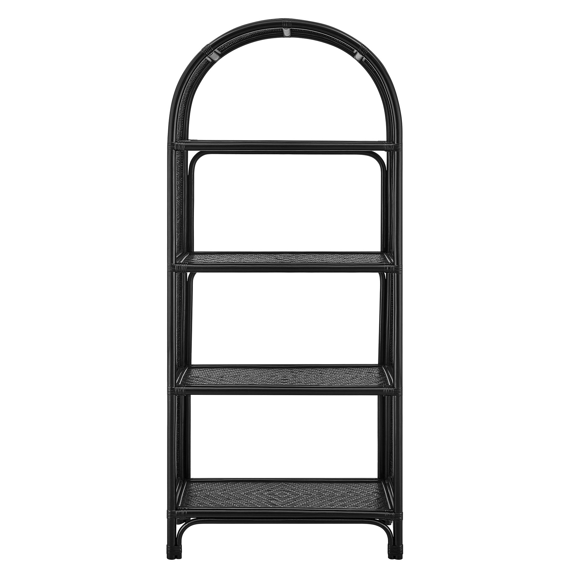 Modway Celeste 67 Inch Tall Arched Natural Rattan Bookshelf