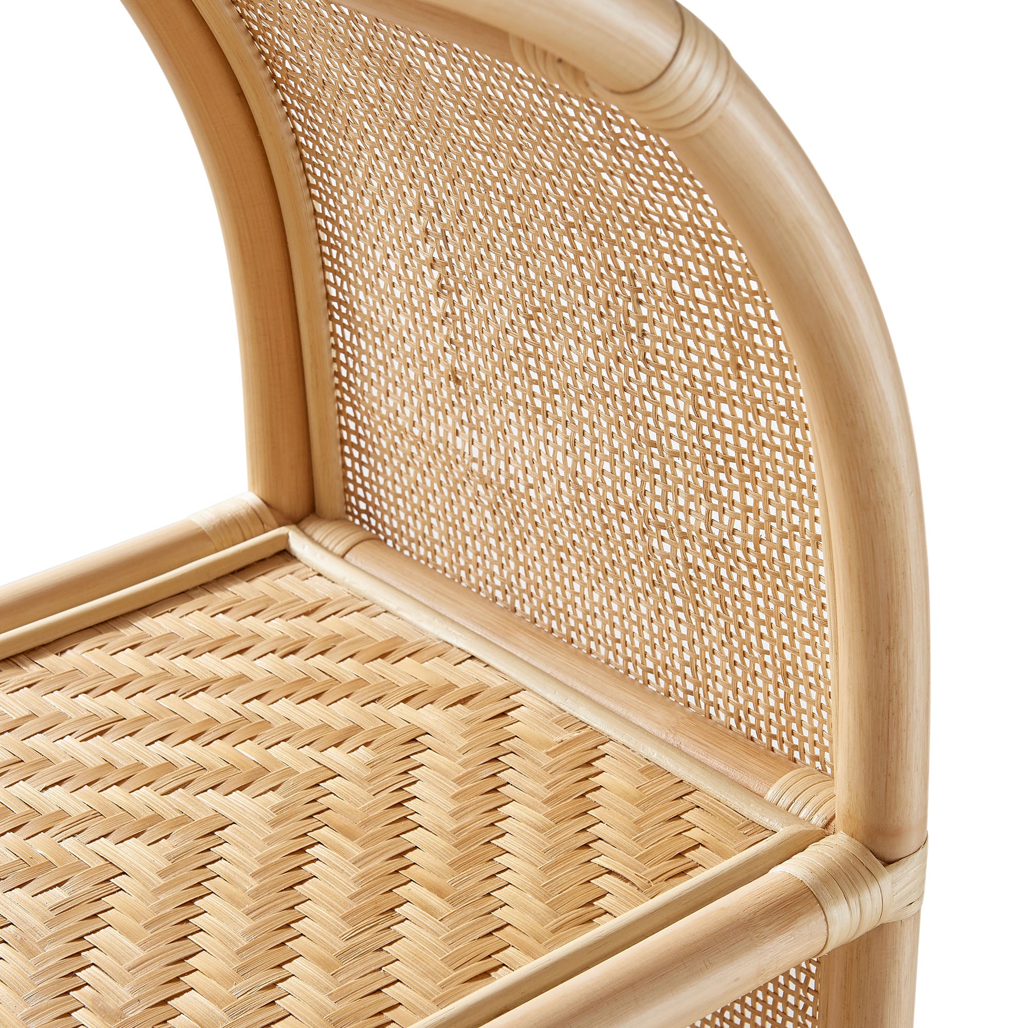 Modway Celeste 67 Inch Tall Arched Natural Rattan Bookshelf