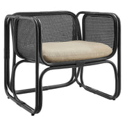 Modway Ellis Natural Rattan Accent Armchair