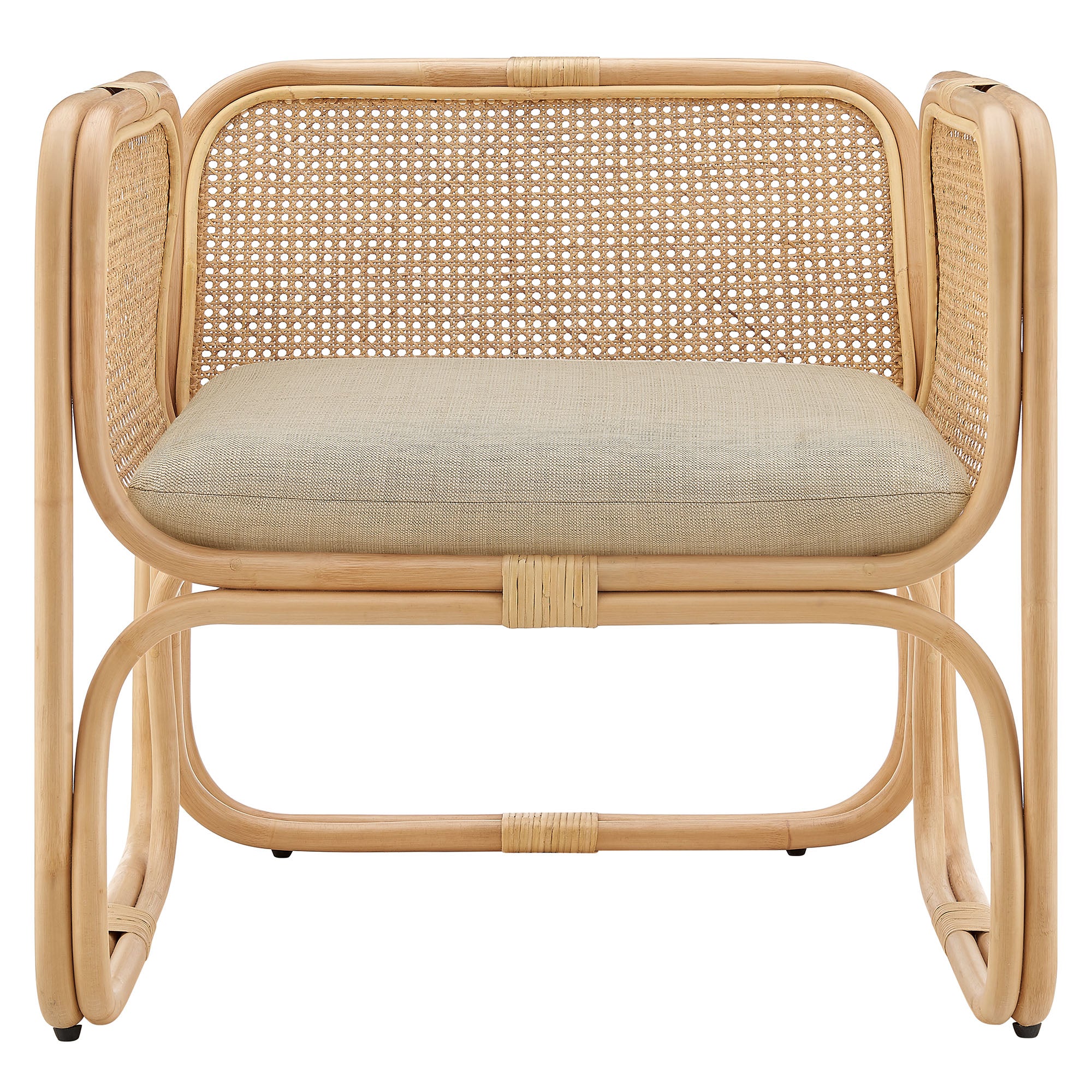 Modway Ellis Natural Rattan Accent Armchair