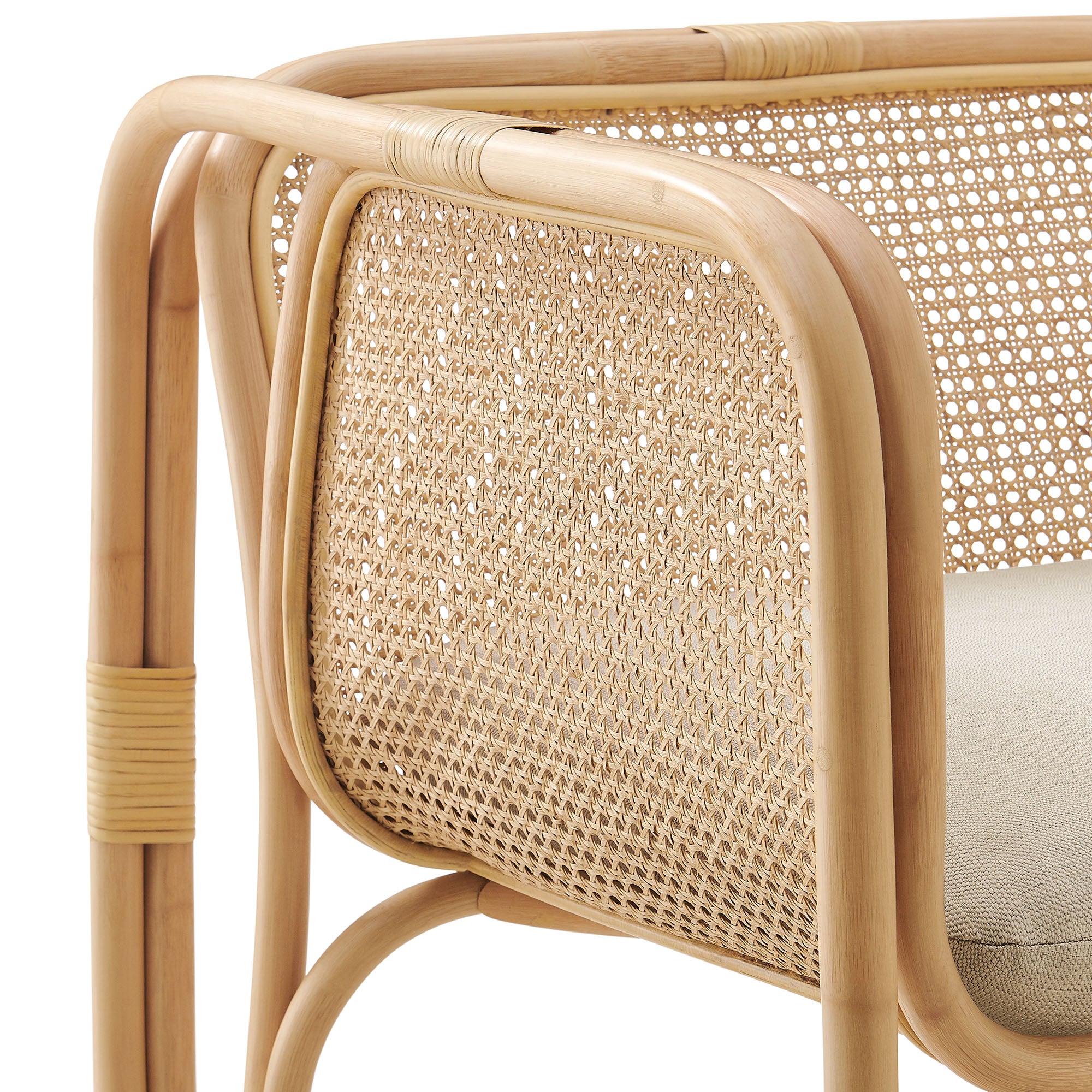 Modway Ellis Natural Rattan Accent Armchair