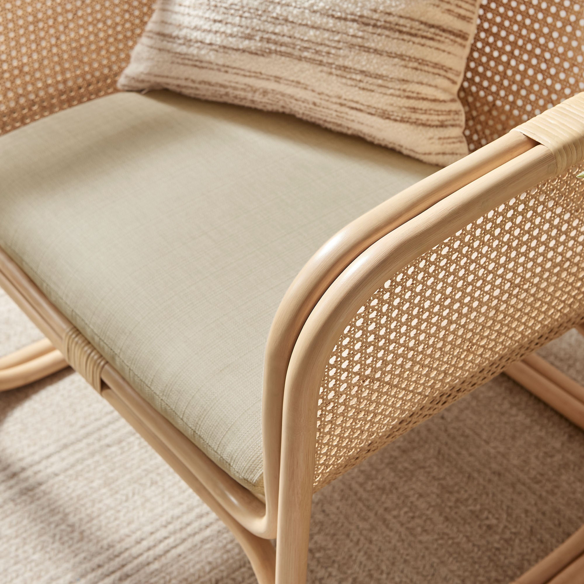 Modway Ellis Natural Rattan Accent Armchair