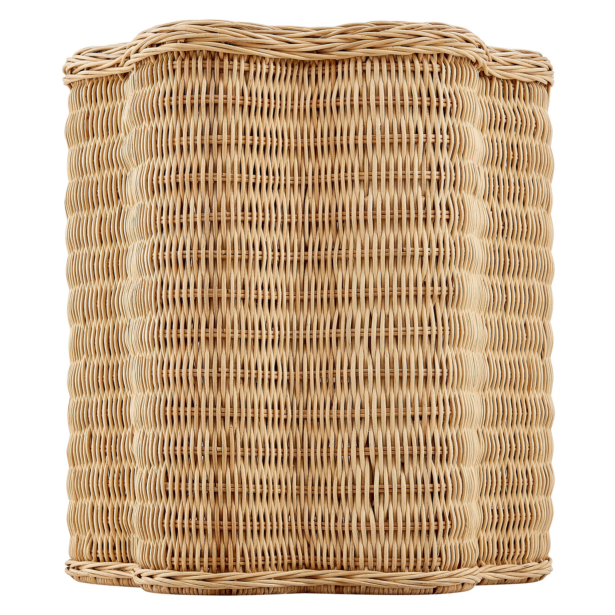 Modway Erika Scalloped Natural Rattan Side Table