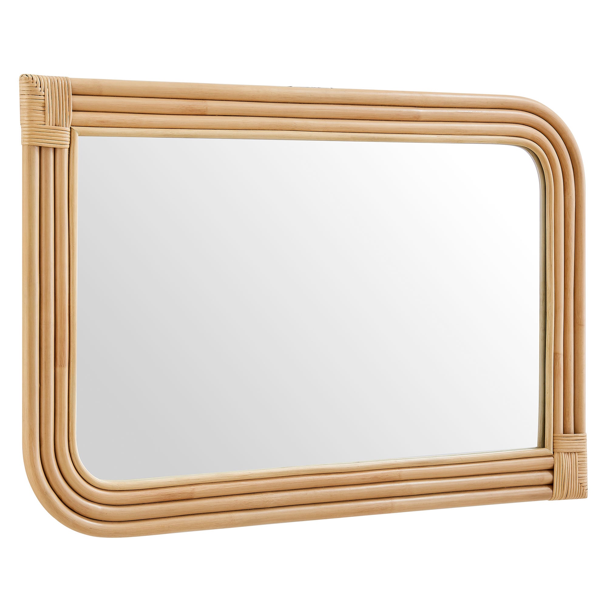 Modway Corsica Curved Rectangle Rattan Wall Mirror