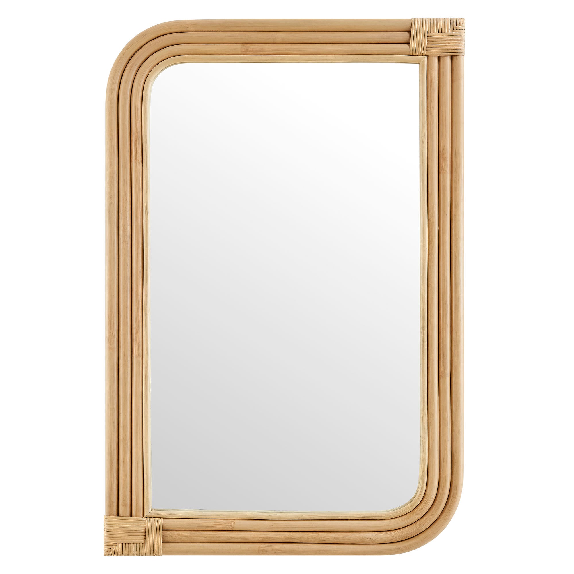 Modway Corsica Curved Rectangle Rattan Wall Mirror