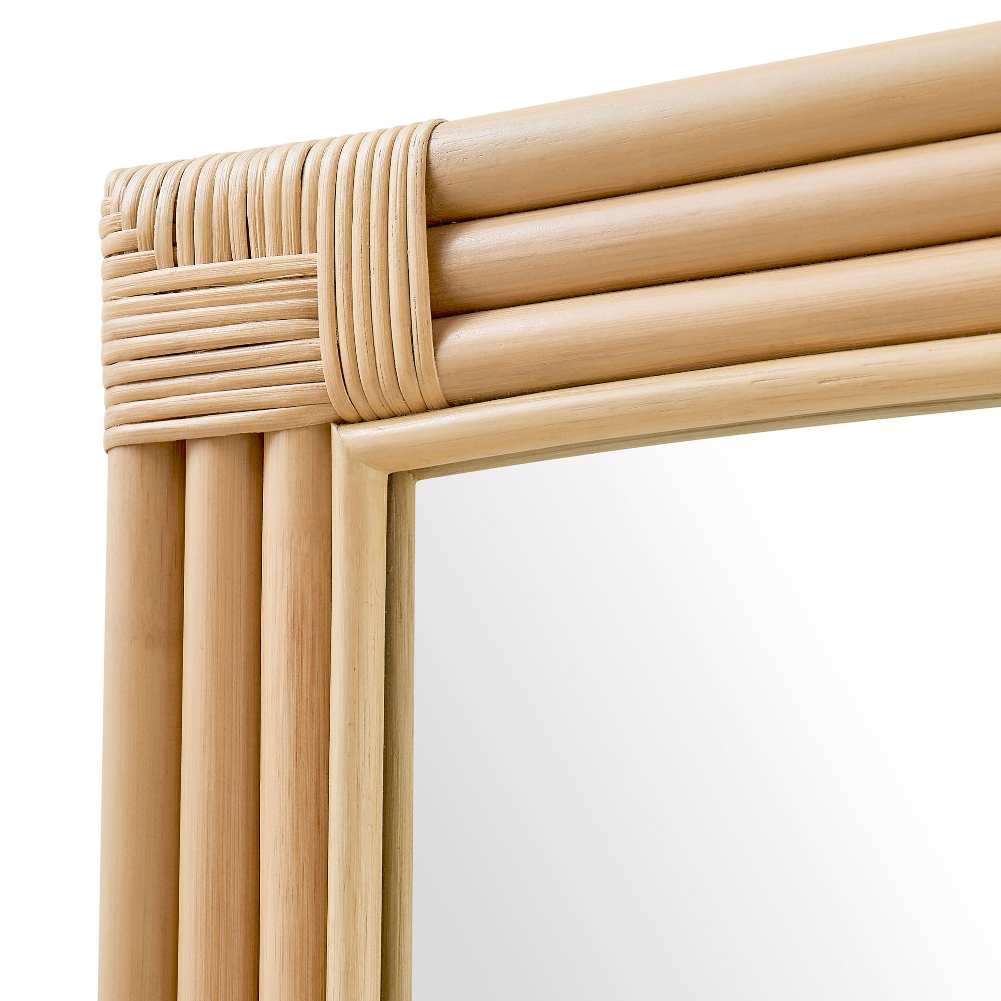 Modway Corsica Curved Rectangle Rattan Wall Mirror