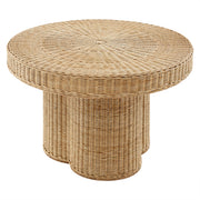 Modway Ainsley 32 Inch Round Natural Rattan Coffee Table
