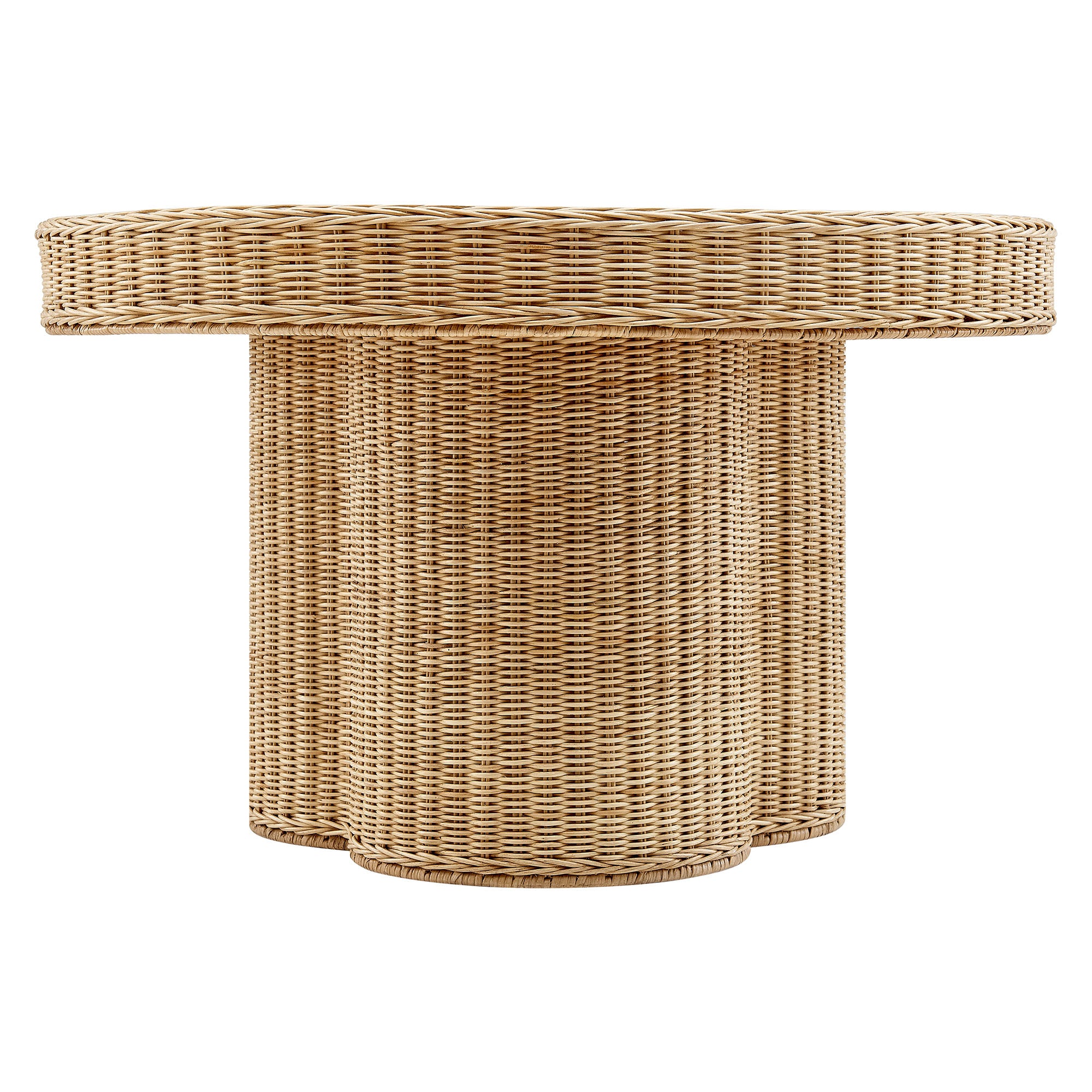 Modway Ainsley 32 Inch Round Natural Rattan Coffee Table