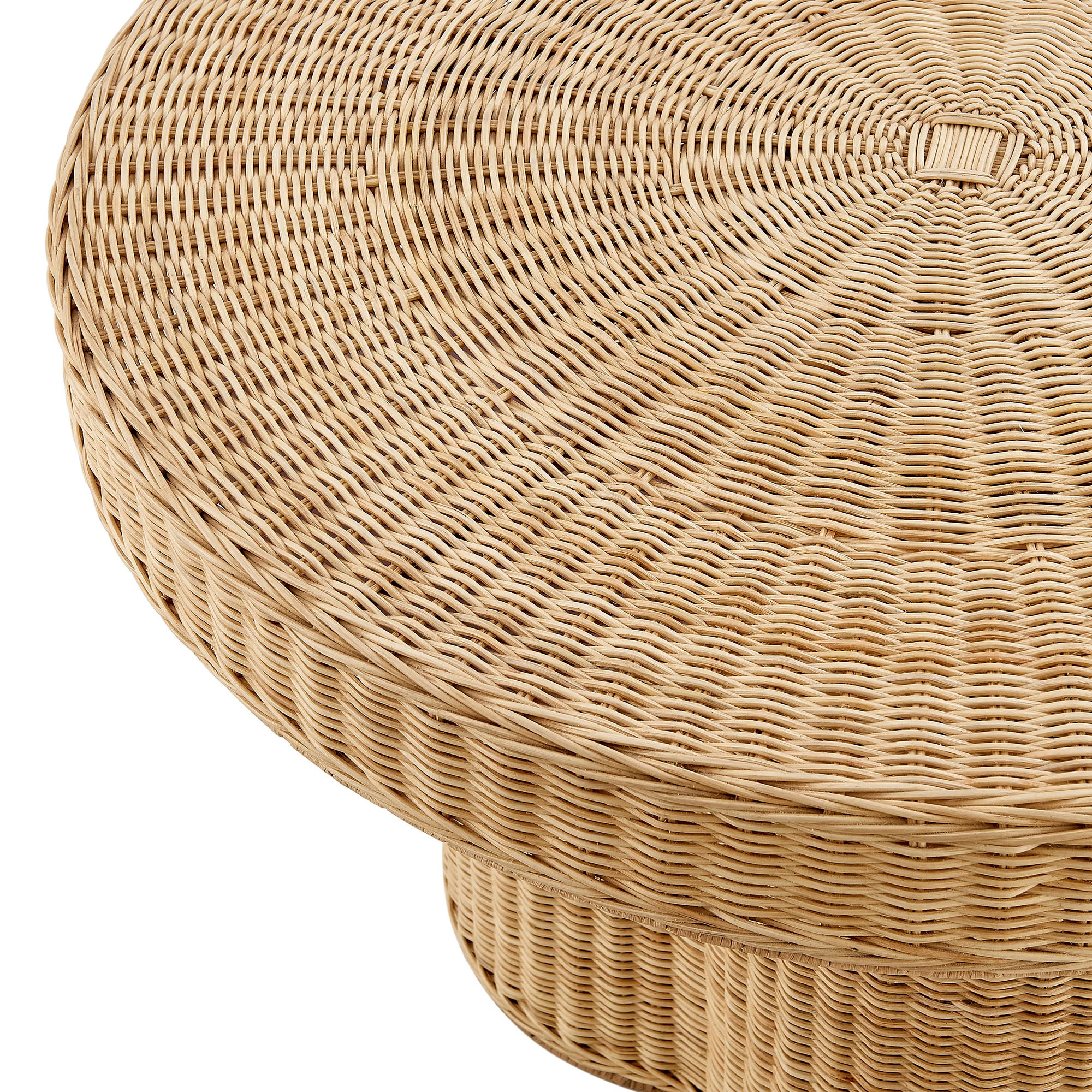 Modway Ainsley 32 Inch Round Natural Rattan Coffee Table