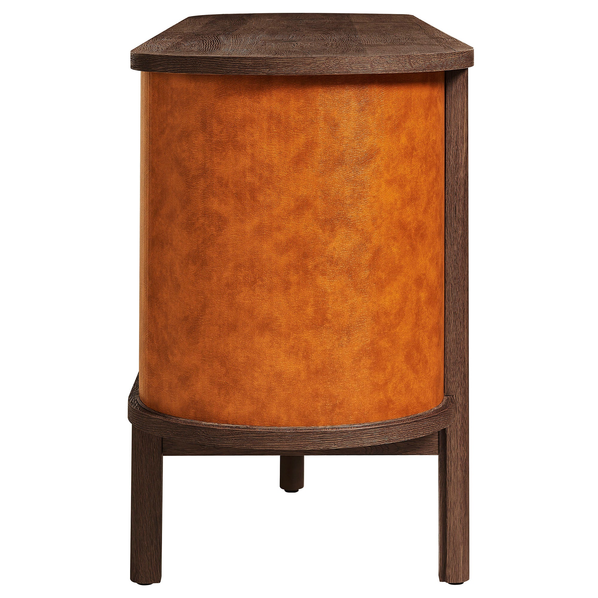 Modway Coralie Curved Vegan Leather Oval Sideboard