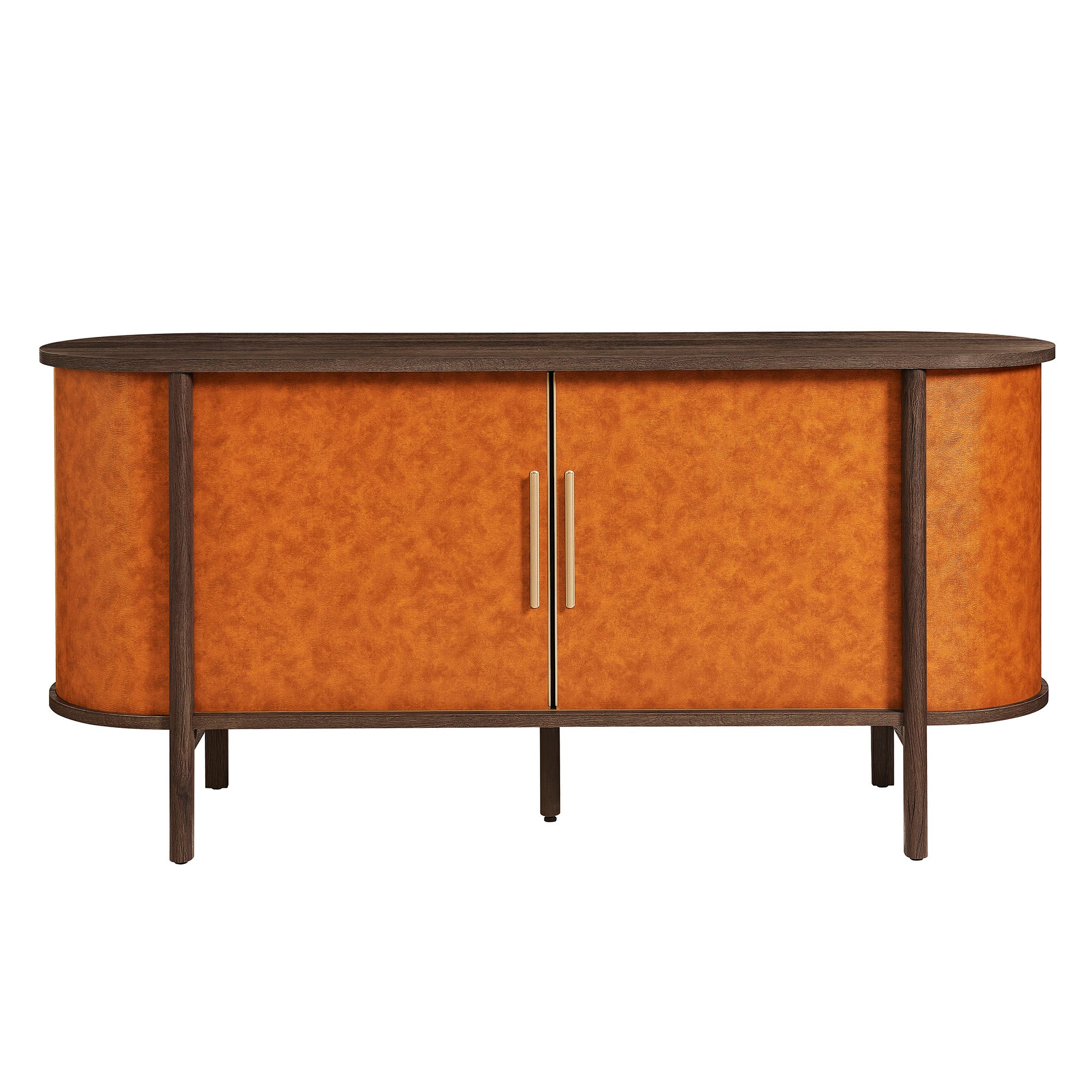 Modway Coralie Curved Vegan Leather Oval Sideboard