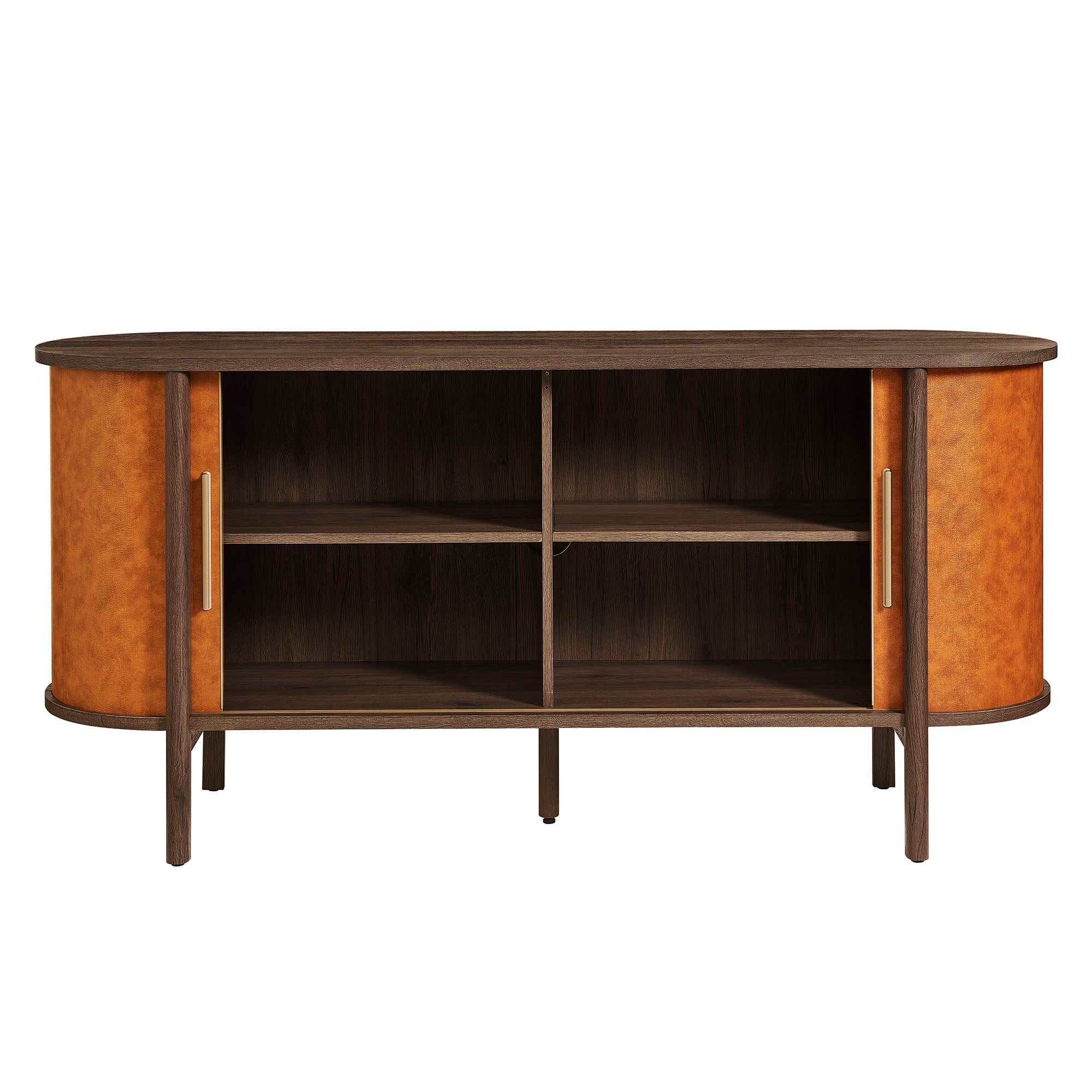 Modway Coralie Curved Vegan Leather Oval Sideboard