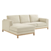 Modway Roscoe Left-Facing Fabric Sectional Sofa with Chaise
