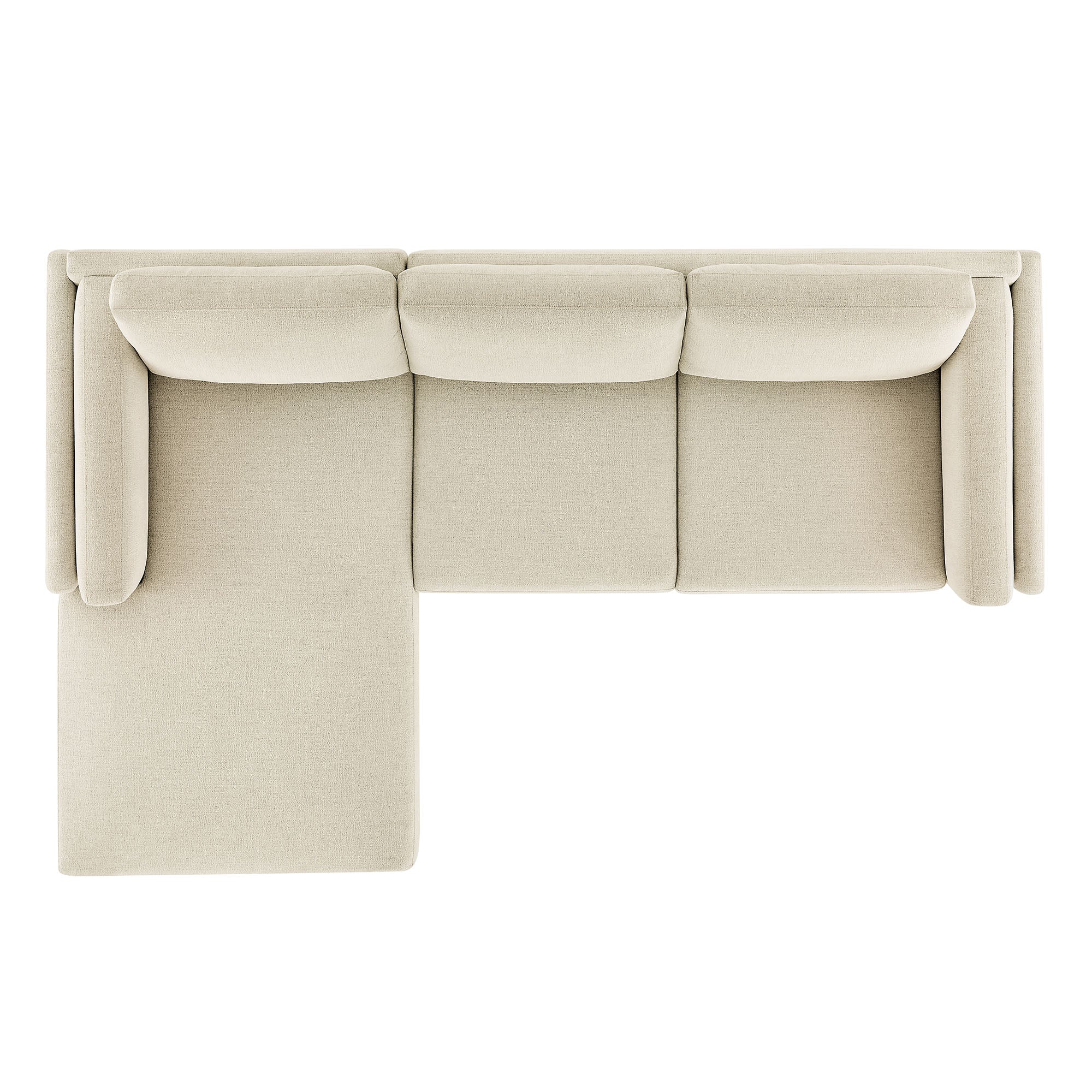 Modway Roscoe Left-Facing Fabric Sectional Sofa with Chaise