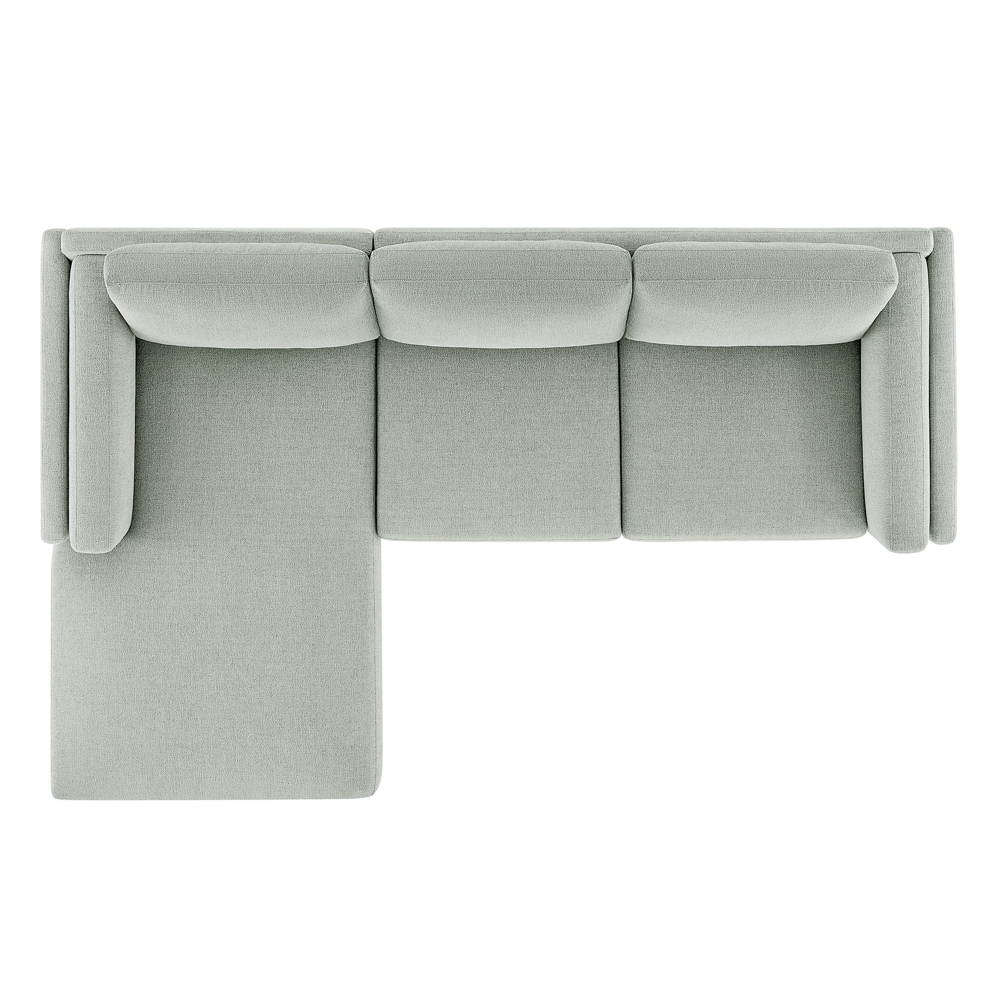 Modway Roscoe Left-Facing Fabric Sectional Sofa with Chaise