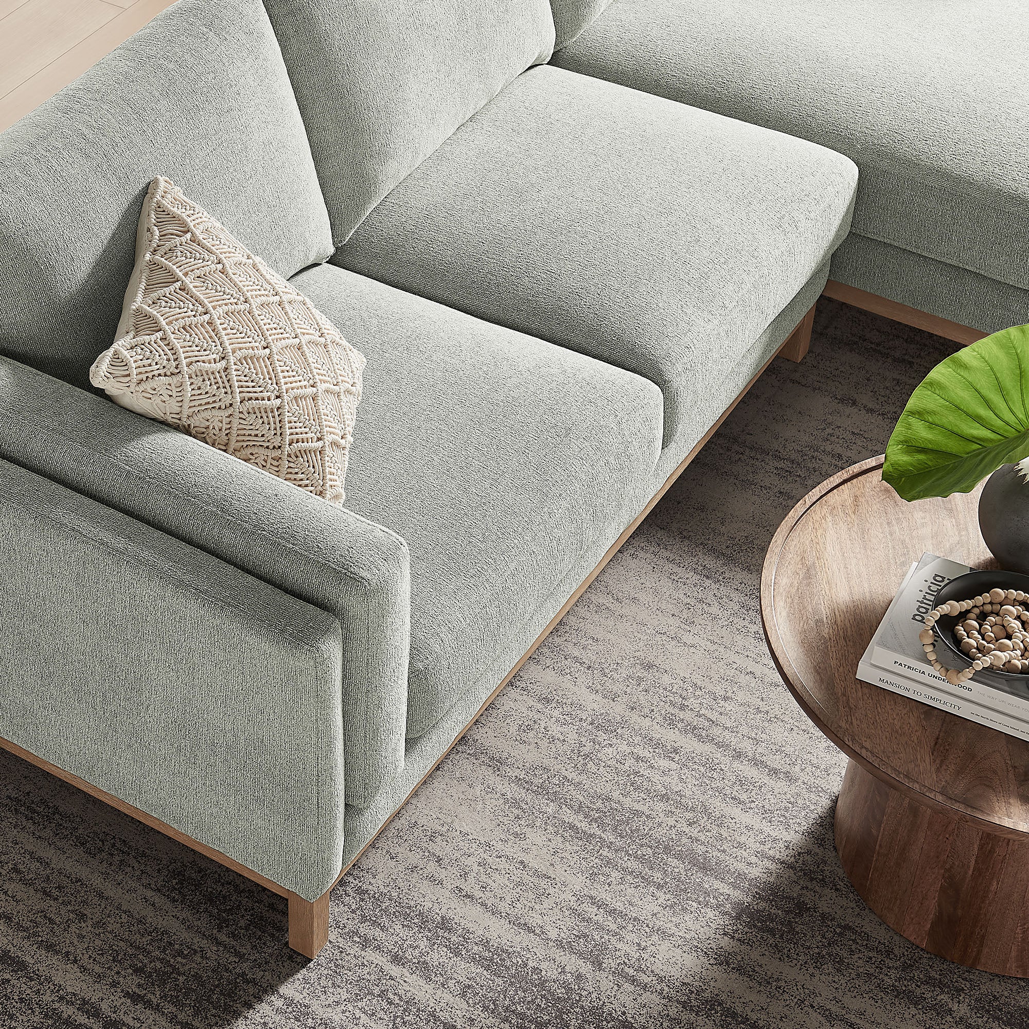 Modway Roscoe Right-Facing Fabric Sectional Sofa with Chaise