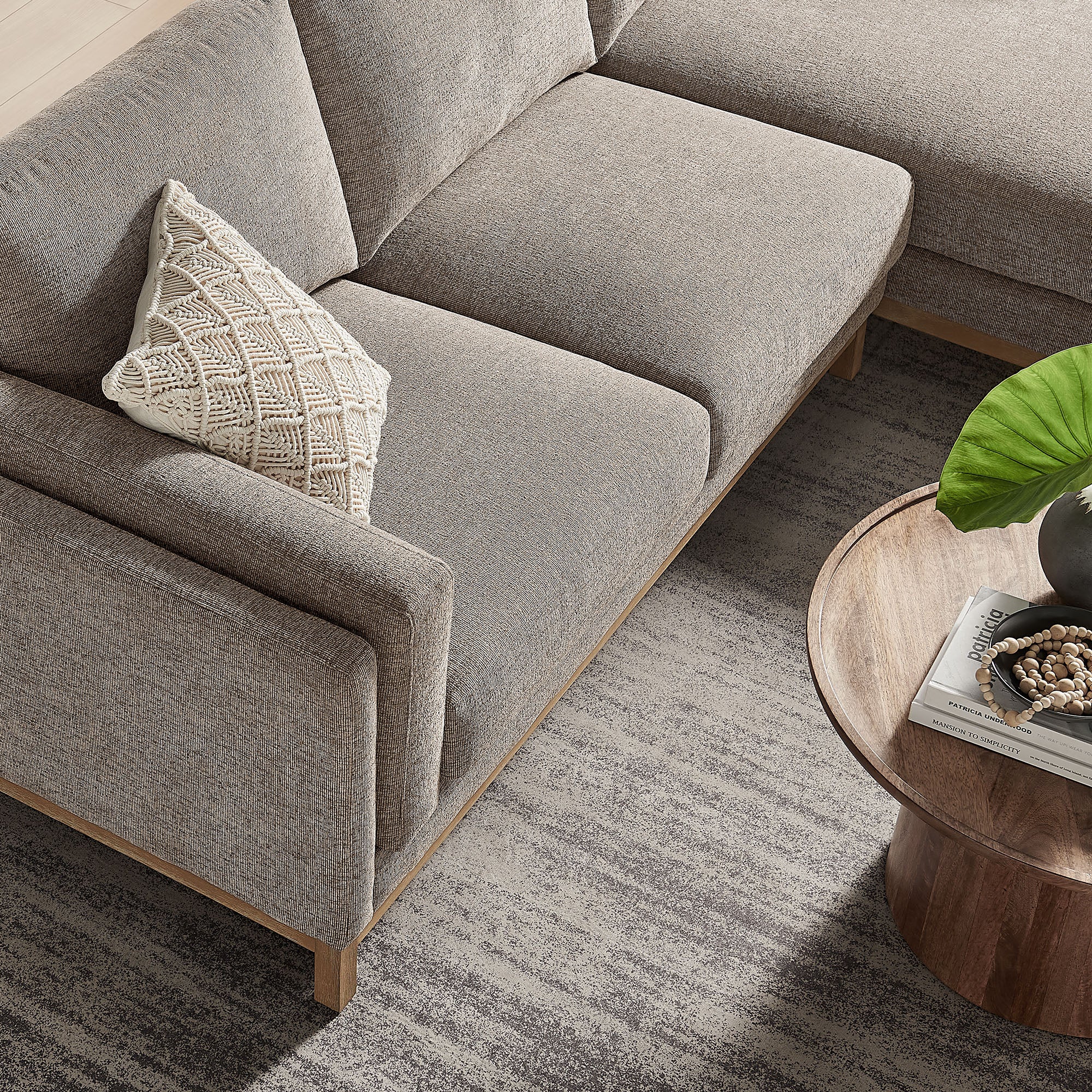 Modway Roscoe Right-Facing Fabric Sectional Sofa with Chaise