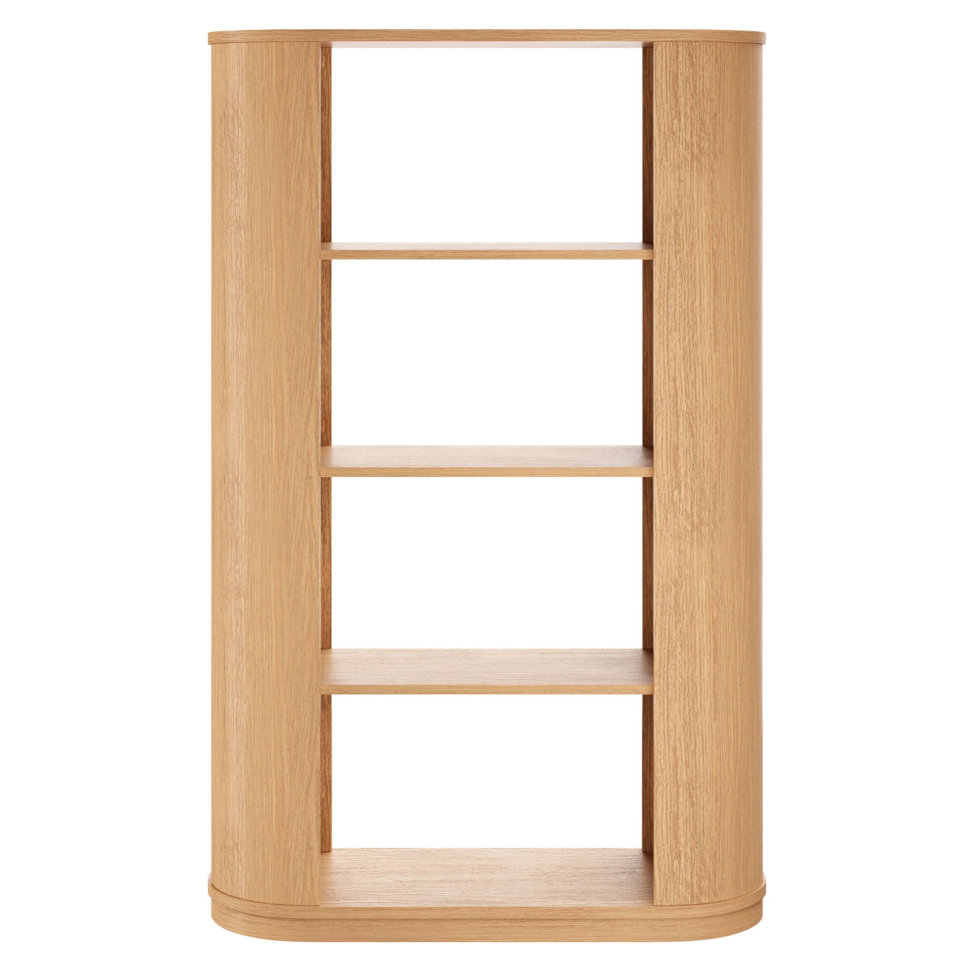 Modway Aspect 74 Inch Curved 4 Tier Bookshelf