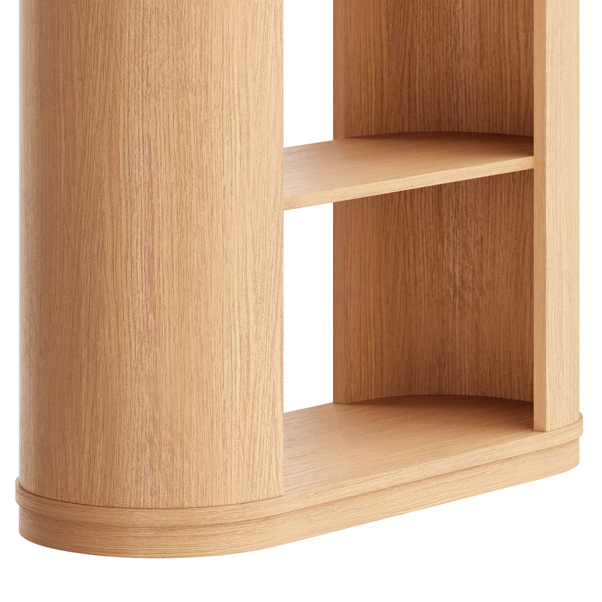 Modway Aspect 74 Inch Curved 4 Tier Bookshelf