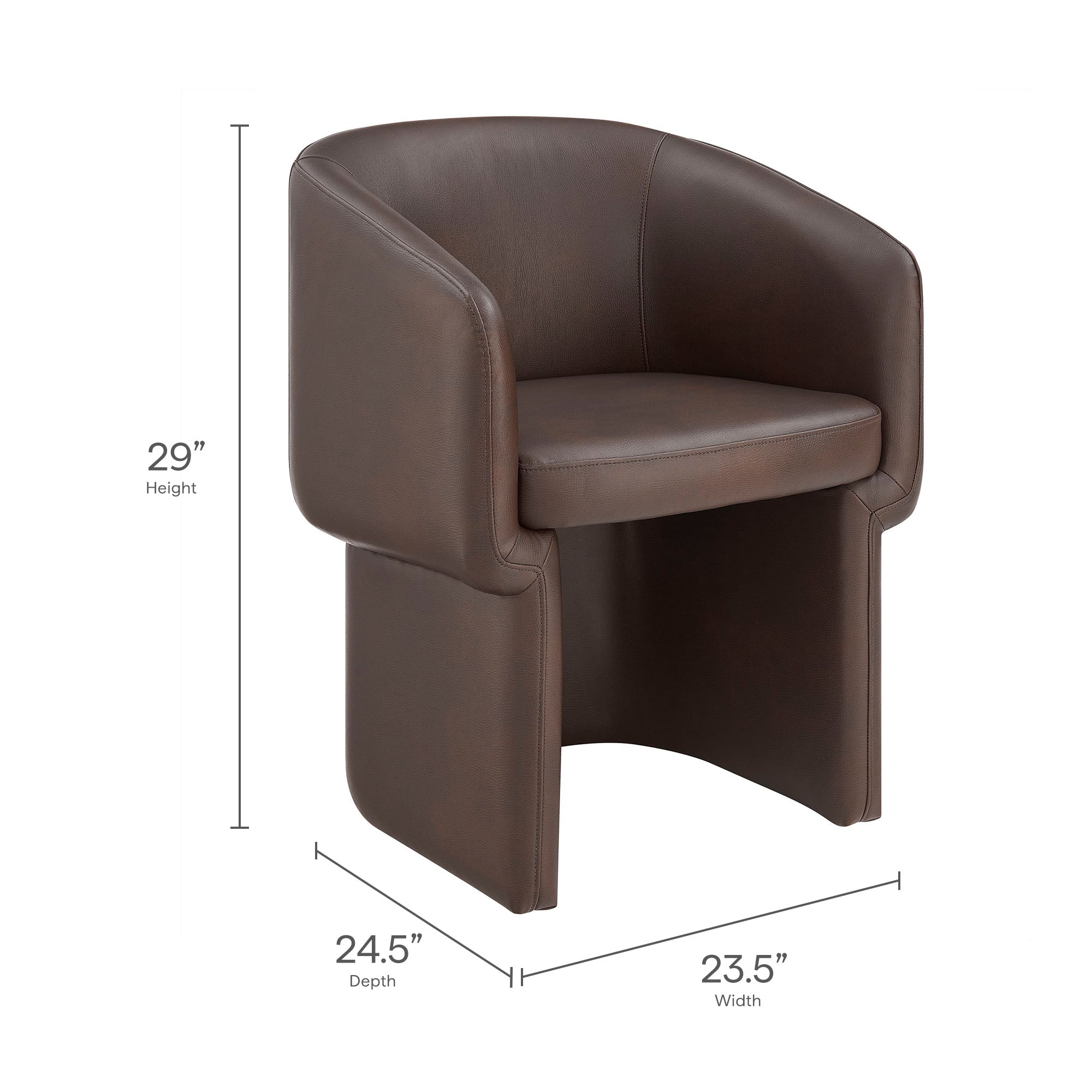 Modway Verity Barrel Back Vegan Leather Dining Chair
