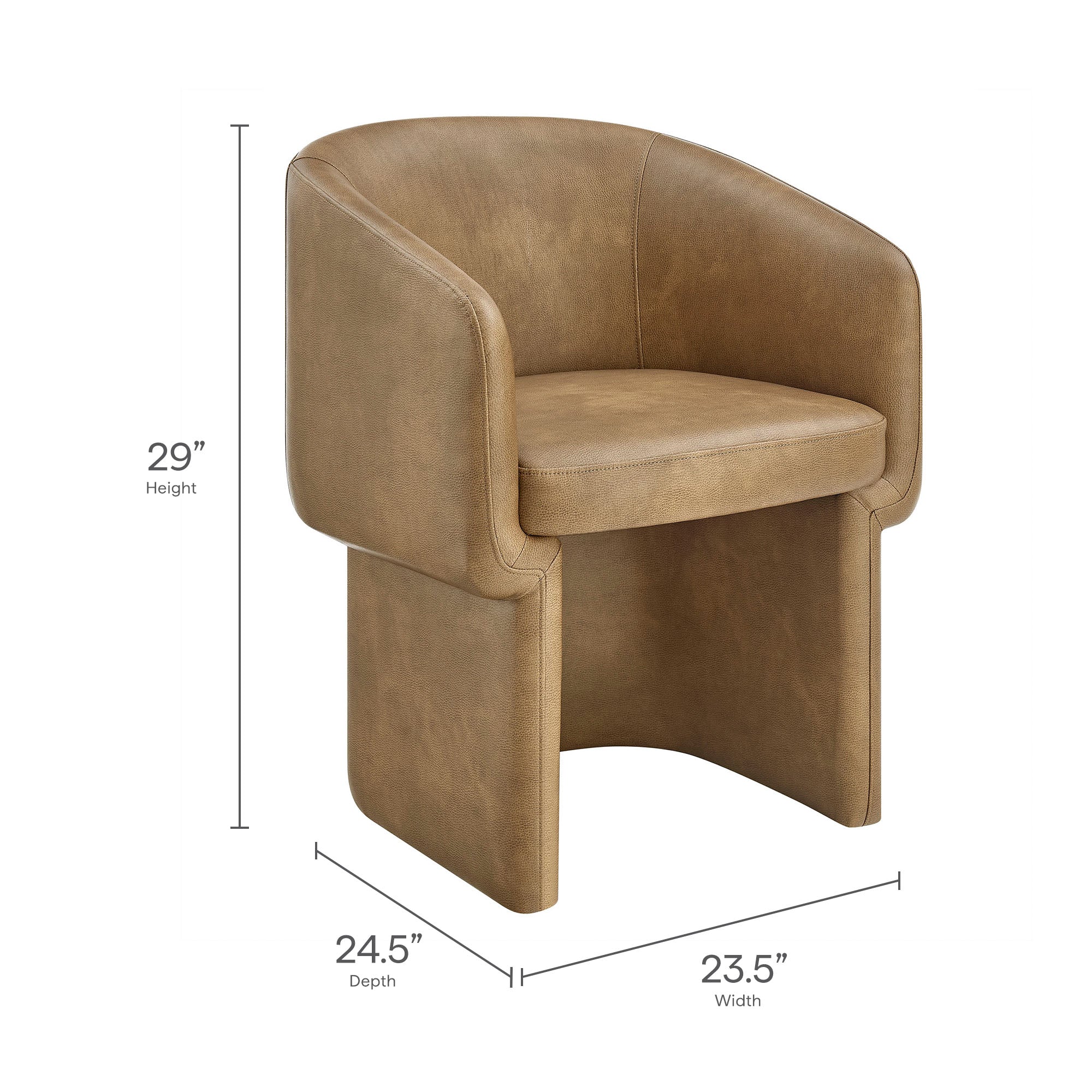 Modway Verity Barrel Back Vegan Leather Dining Chair