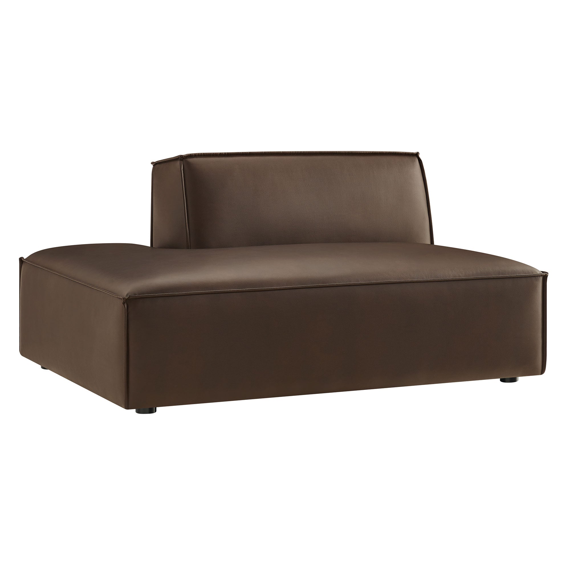 Modway EEI-7387 Restore Vegan Leather Left-Facing Armless Modular Chaise