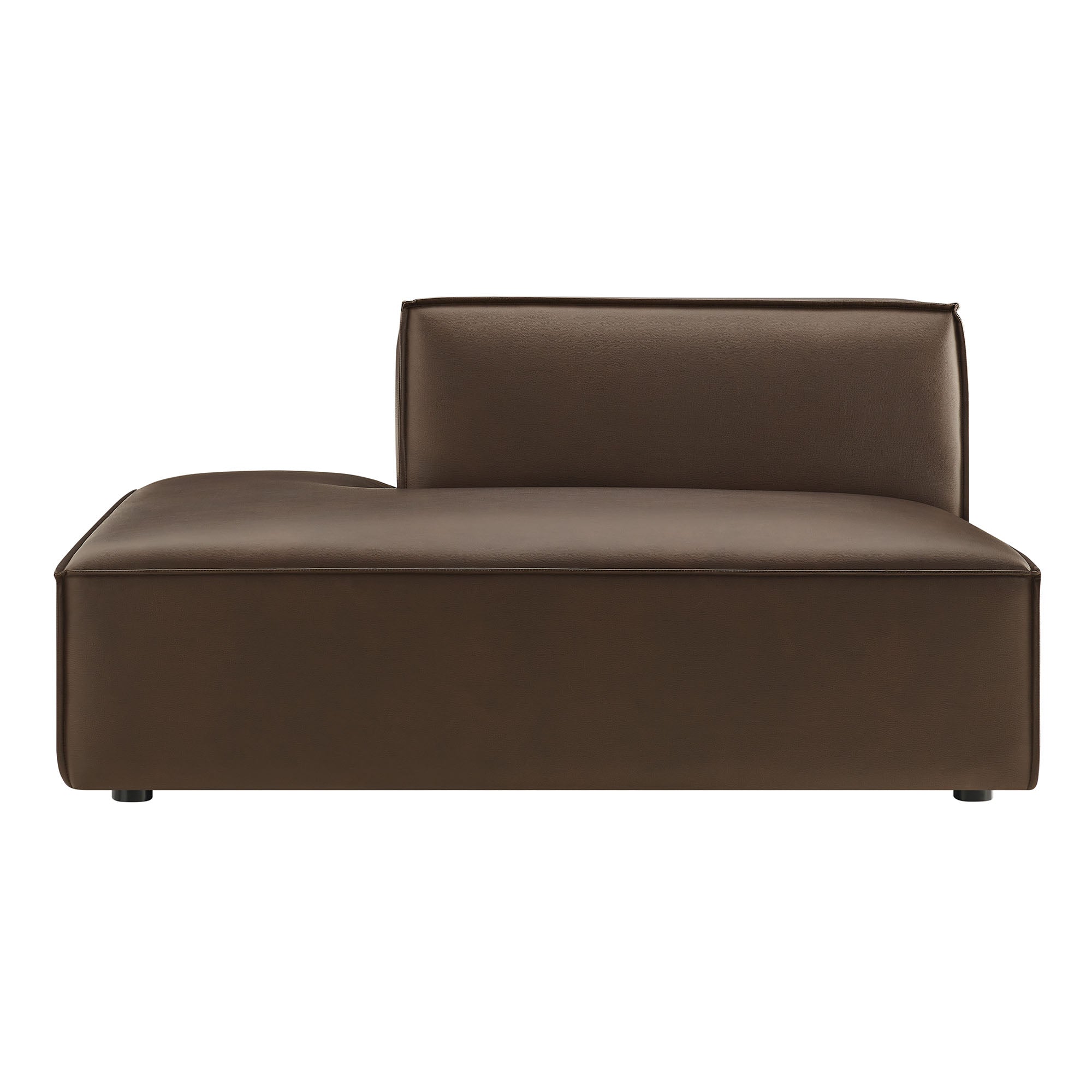 Modway EEI-7387 Restore Vegan Leather Left-Facing Armless Modular Chaise
