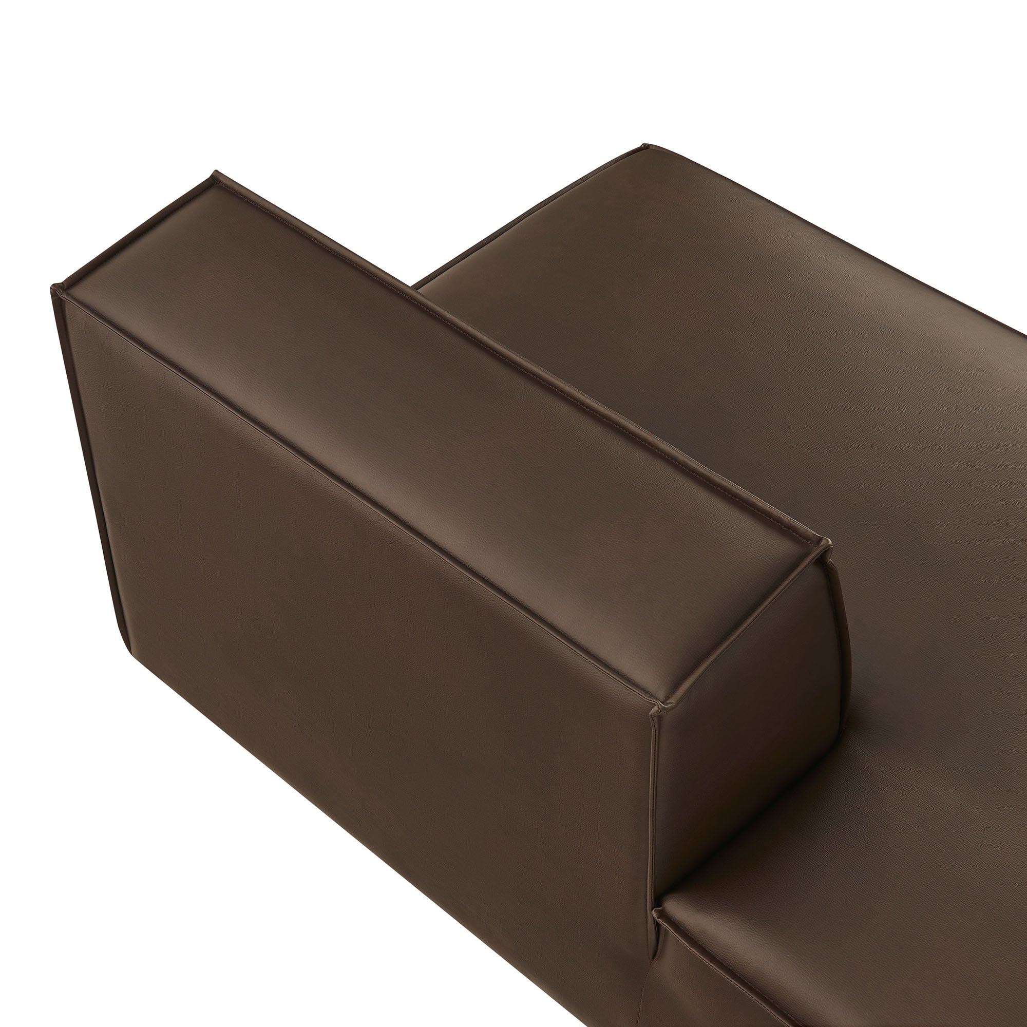 Modway EEI-7387 Restore Vegan Leather Left-Facing Armless Modular Chaise
