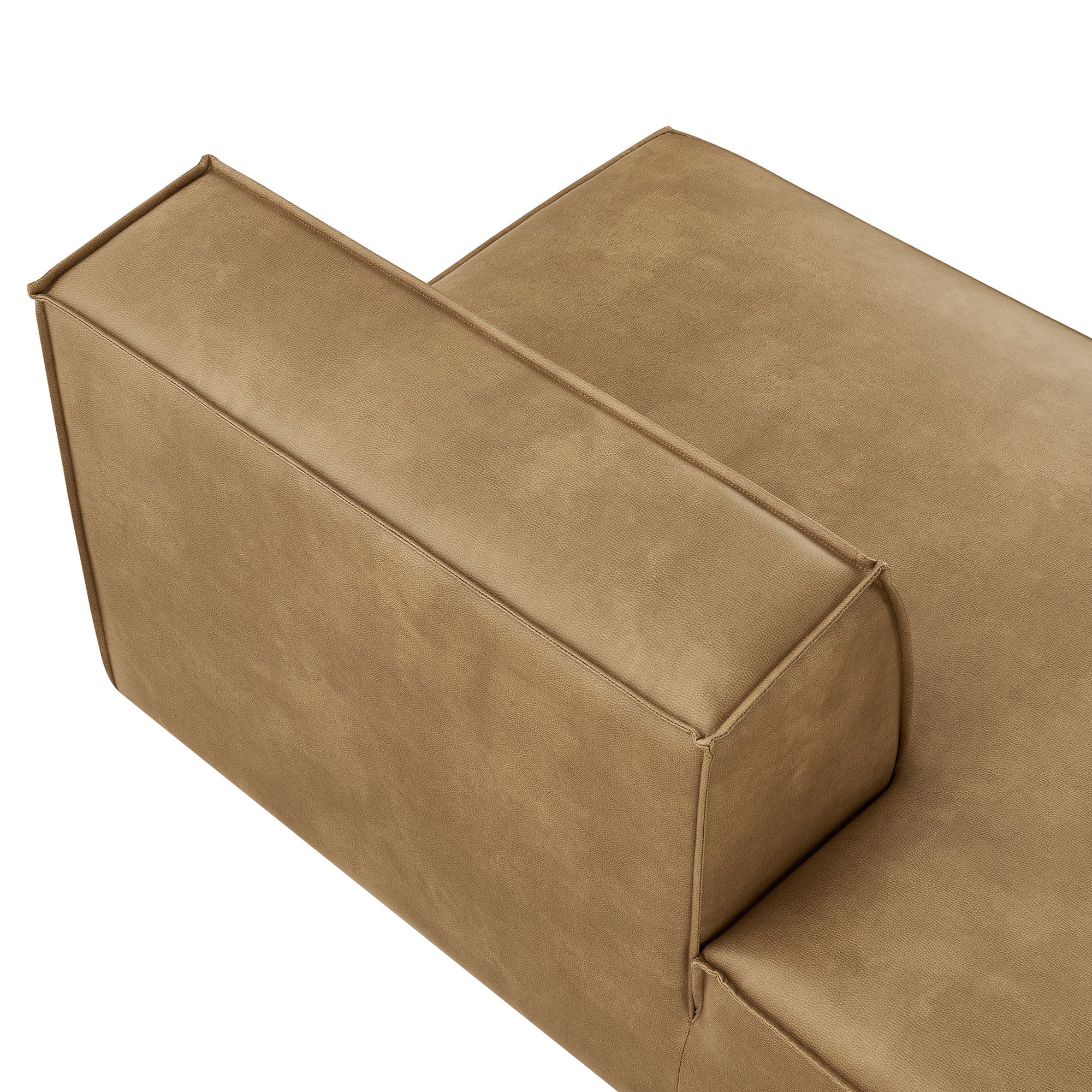 Modway EEI-7387 Restore Vegan Leather Left-Facing Armless Modular Chaise