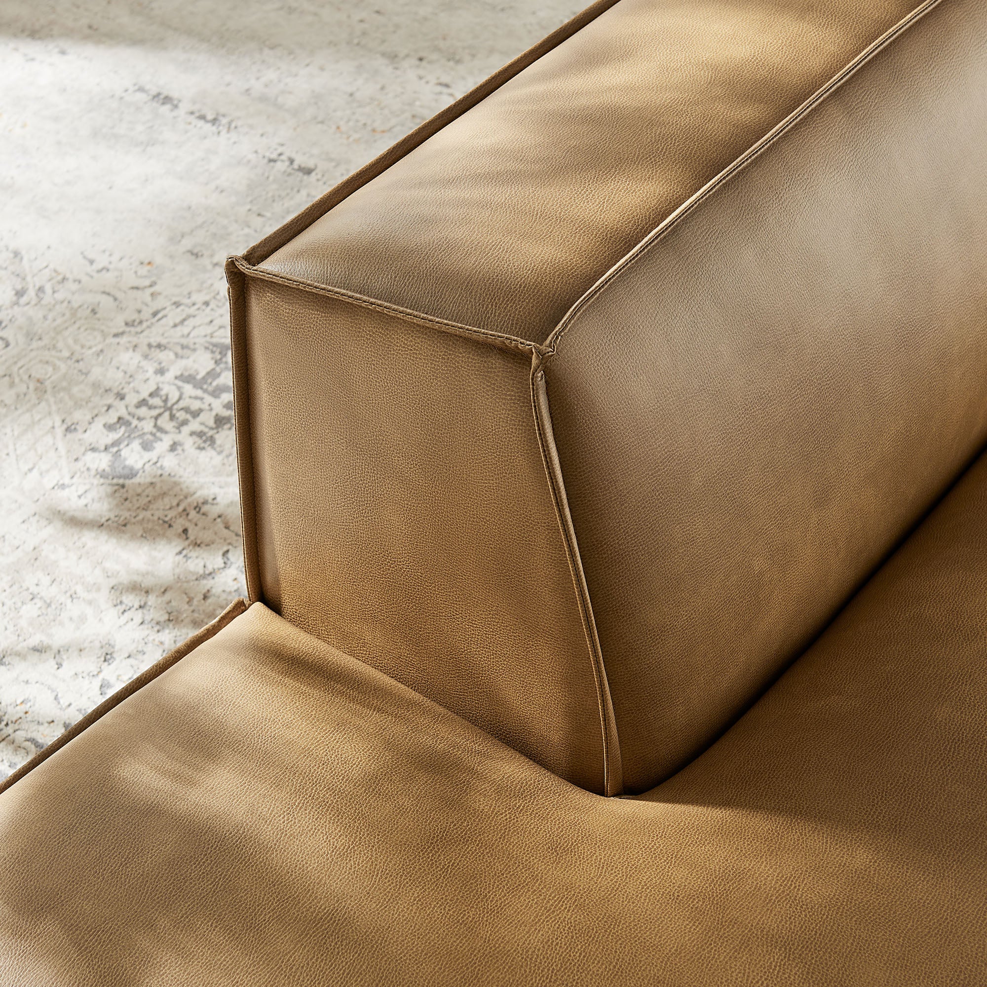 Modway EEI-7387 Restore Vegan Leather Left-Facing Armless Modular Chaise